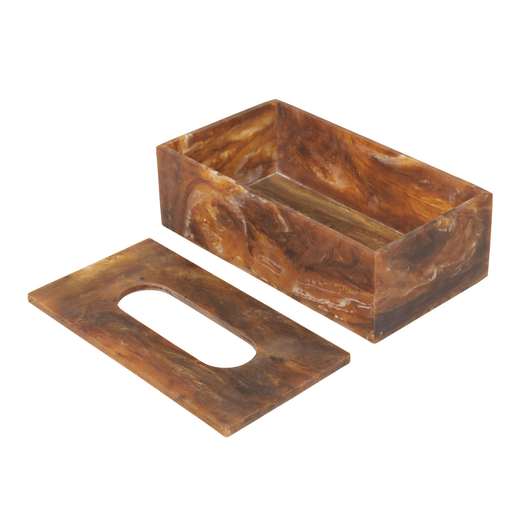 FERM LIVING Mist Tissue Box - Modern Ceramic Tissue Holder, 12x21cm, Sugar Kelp Green - Stylish Home Decor for Living Room, Bathroom & Office