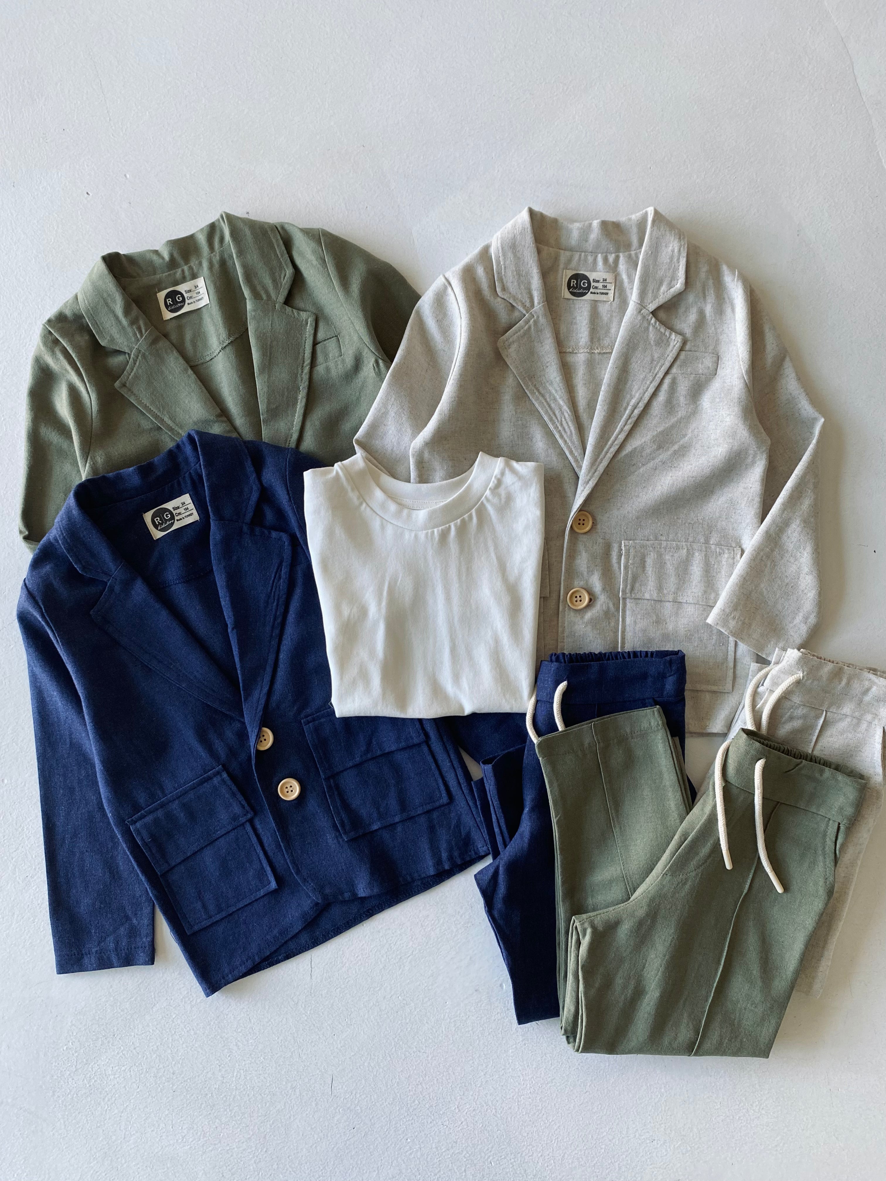 Natural Linen Kids Suit Set - Comfortable & Breathable Outfit for Boys & Girls - Perfect for Summer, Parties, and Special Occasions
