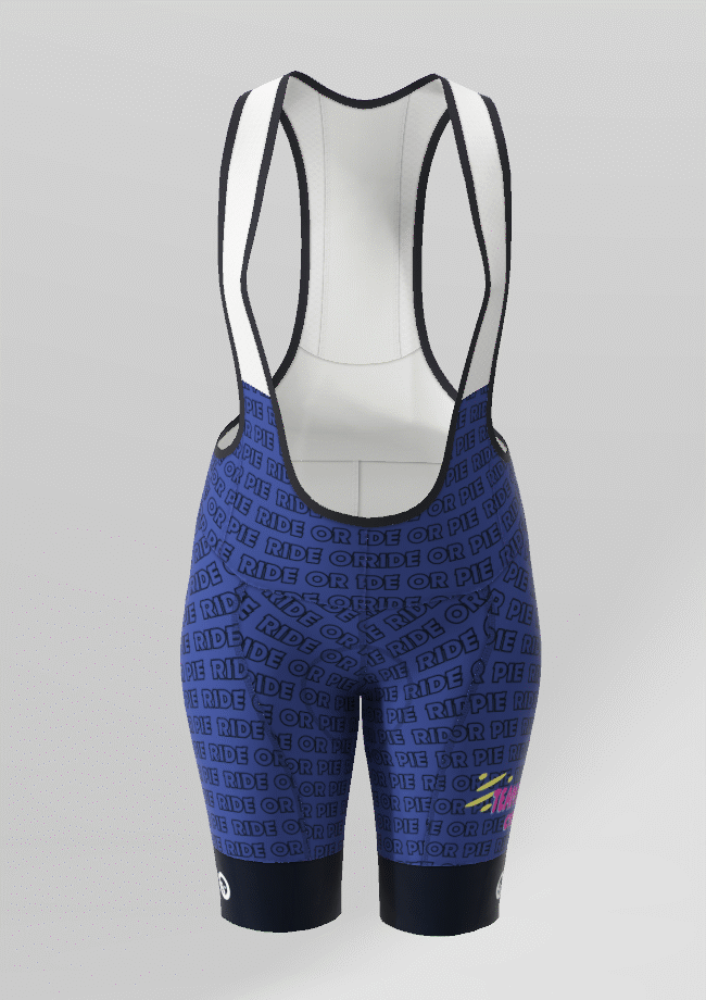 Team Snacks Speed Bib Shorts - High-Performance Cycling Shorts for Men & Women | Ride or Pie Purple | Perfect for Road Biking, Indoor Training & Long-Distance Rides