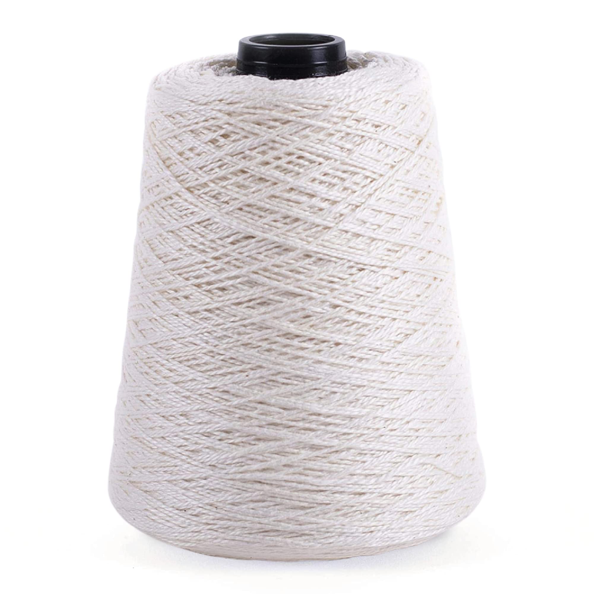 Silk City Fibers 3/2 Mercerized Cotton Yarn - Premium Ivory Thread for Knitting, Crochet & Weaving | Perfect for Scarves, Sweaters & Home Decor