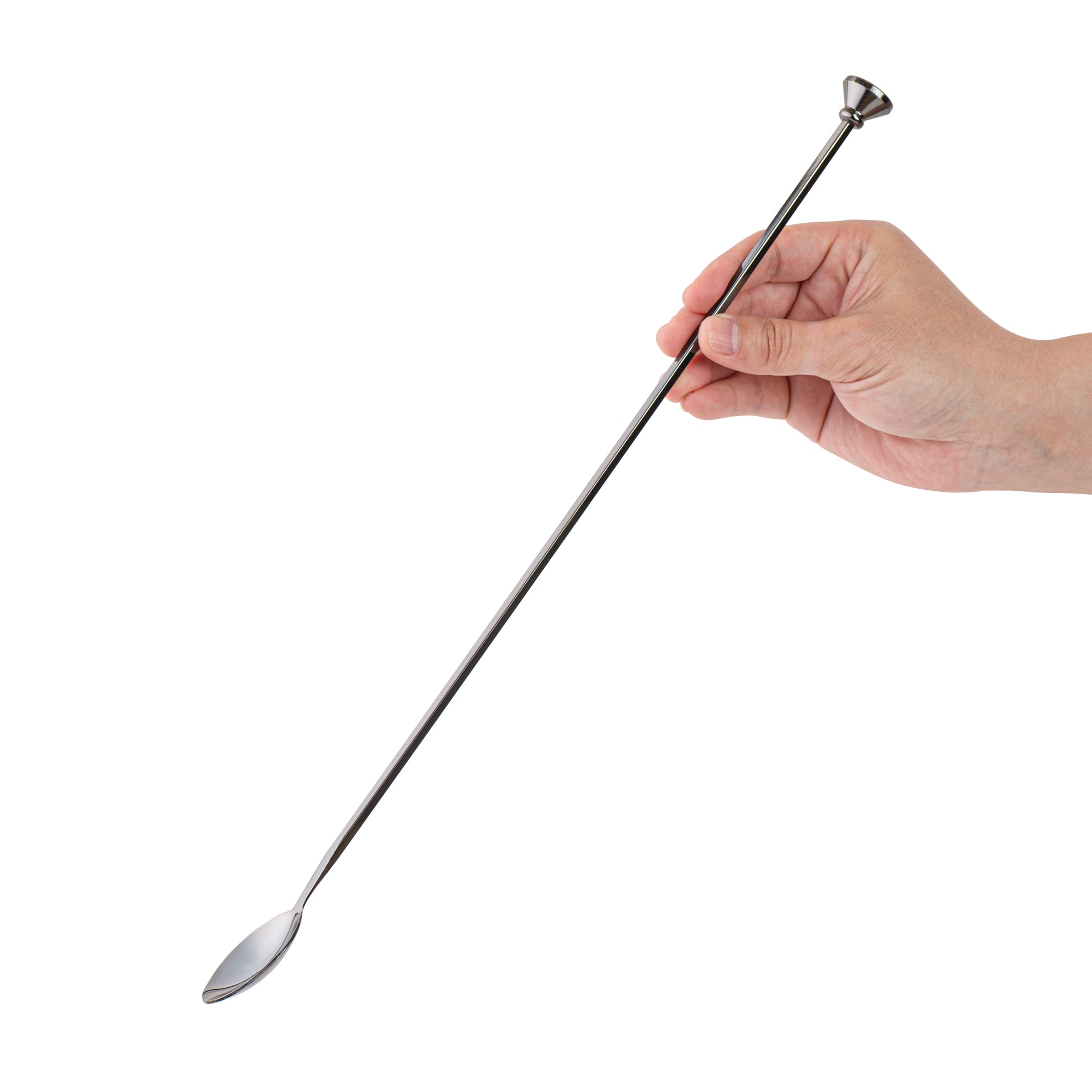 Premium Black Plated Stainless Steel Bar Spoon & Muddler - 16 Inch Cocktail Mixing Tool for Bartenders - Perfect for Mixing, Muddling & Crafting Cocktails at Home or Bar