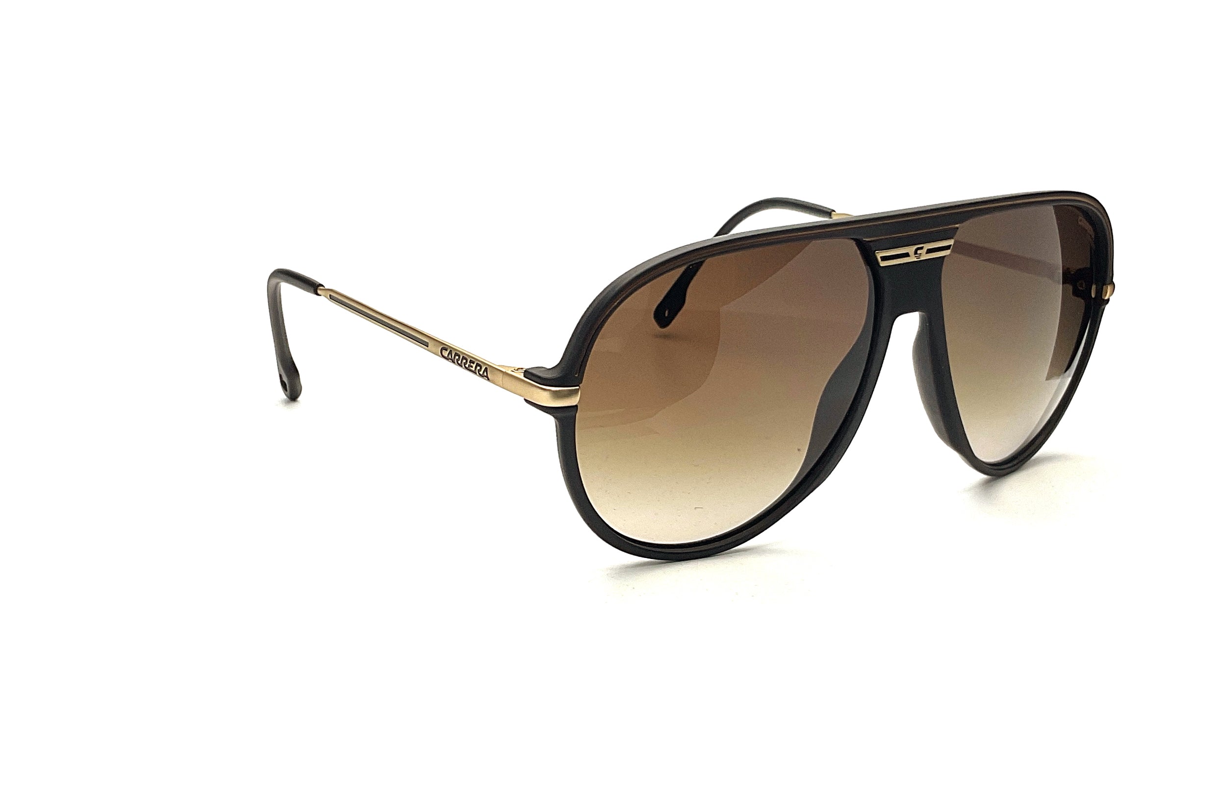 Carrera C Sport 06 Sunglasses Matte Black Gold - Polarized UV Protection Sports Sunglasses for Running Cycling Driving & Outdoor Activities