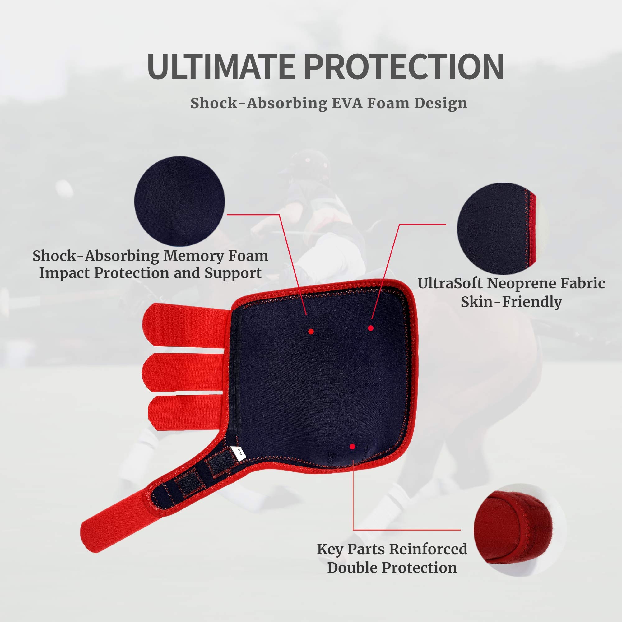 Sampson Horse Boots Set of 4 - Professional Shock-Absorbing Memory Foam Splint Boots for Superior Protection & Comfortable Fit - Ideal for Jumping, Training & Riding Protection