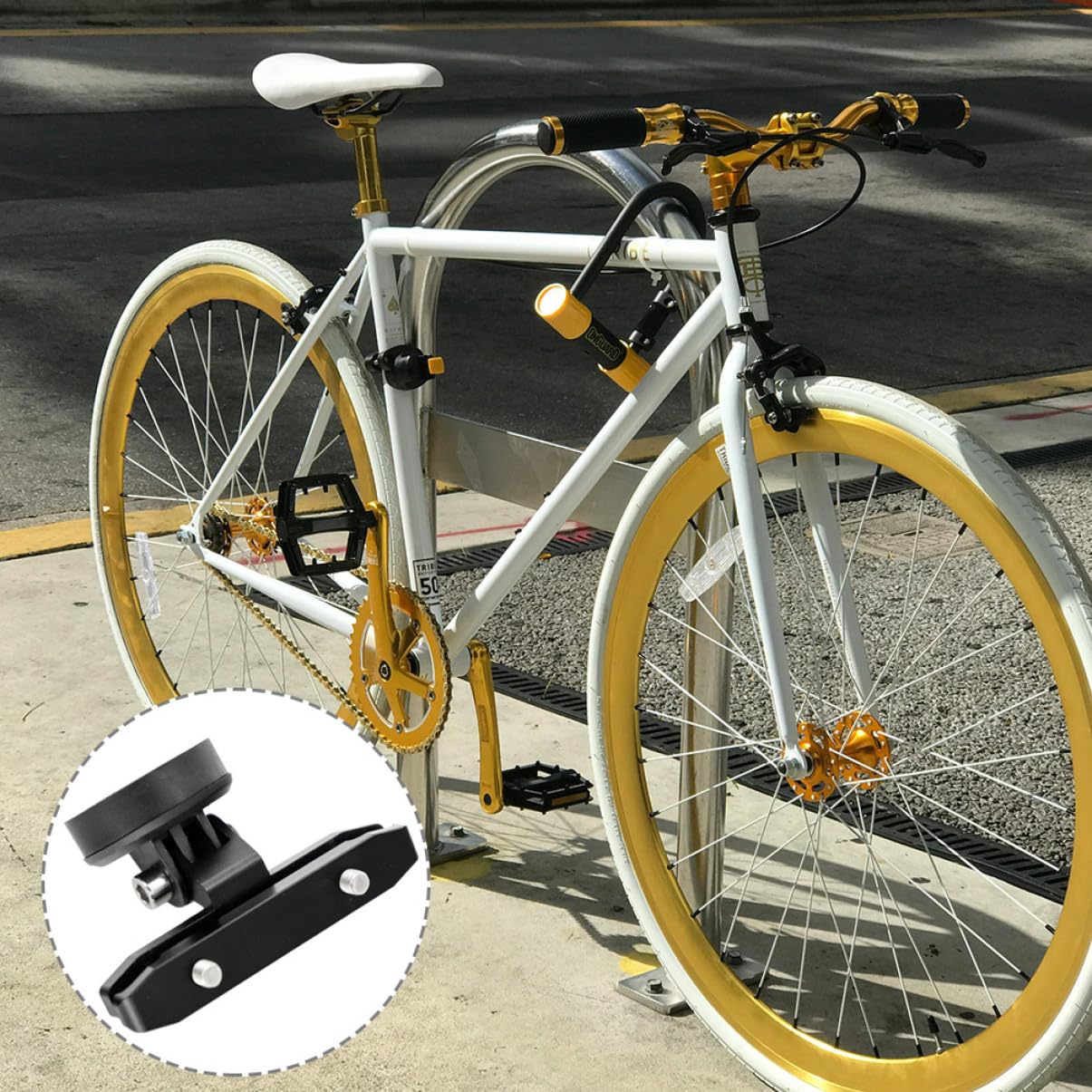 MUSISALY Bike Camera Mount Stand - Adjustable Bicycle Saddle Holder for Action Cameras (GoPro, DJI, Insta360) - Durable Plastic Bike Accessories for Cycling, Commuting & Outdoor Adventures