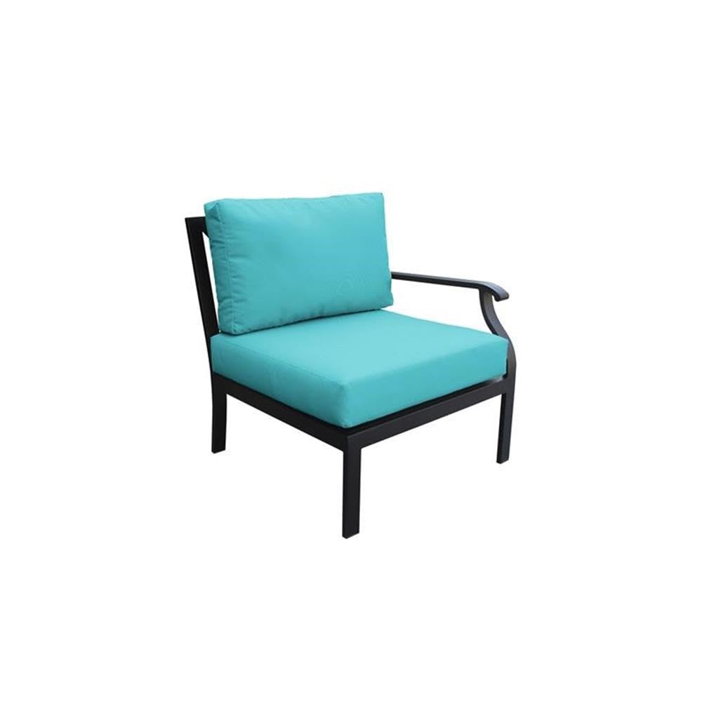 TK Classics Kathy Ireland Madison Ave. 7-Piece Aluminum Patio Furniture Set in Aruba - Outdoor Dining & Lounge Set for Garden, Poolside & Backyard Relaxation
