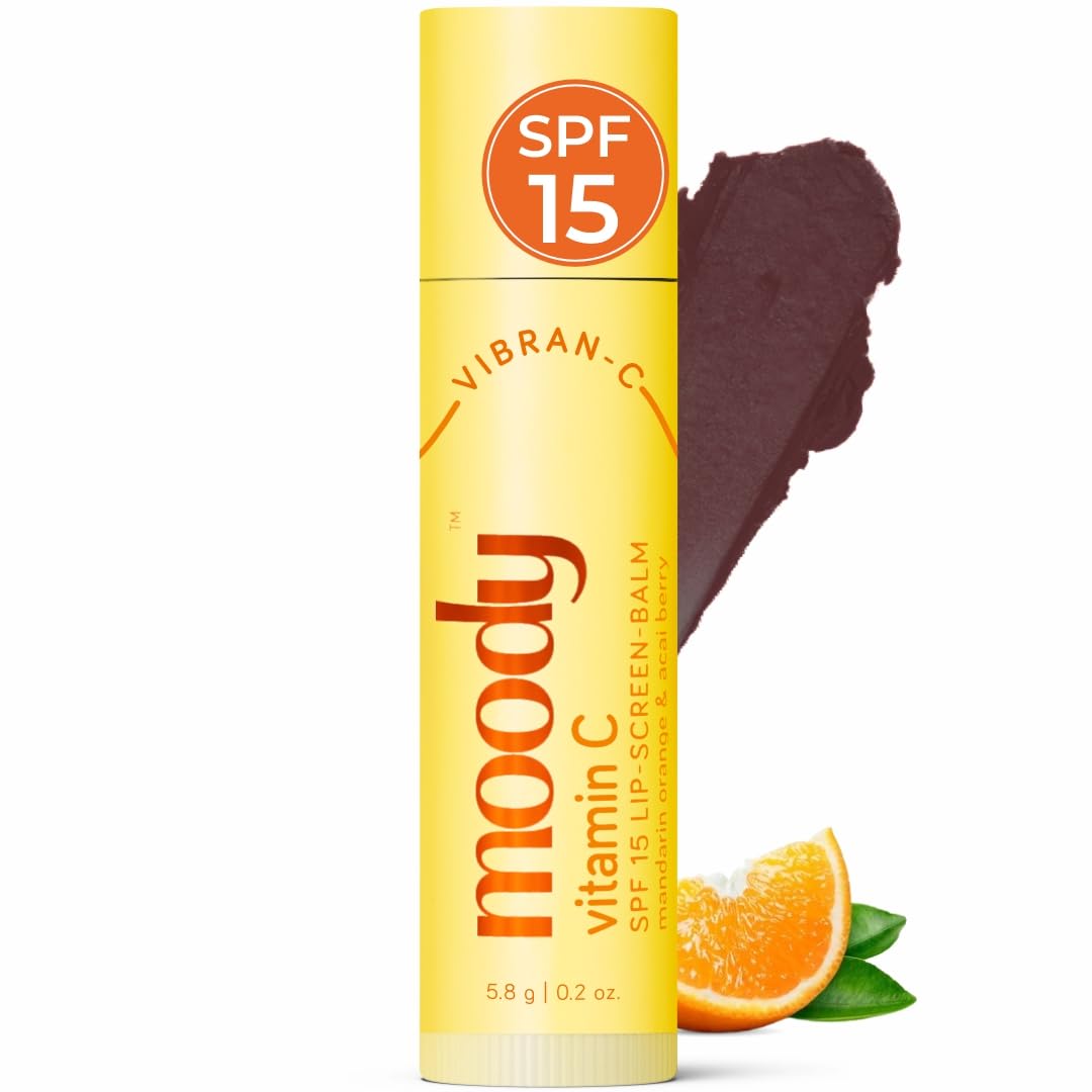 Moody Vitamin C SPF 15 Tinted Lip Balm - Choco Brown, 5.8g | Hydrating & Sun Protection | Perfect for Daily Moisture & Natural Makeup Look