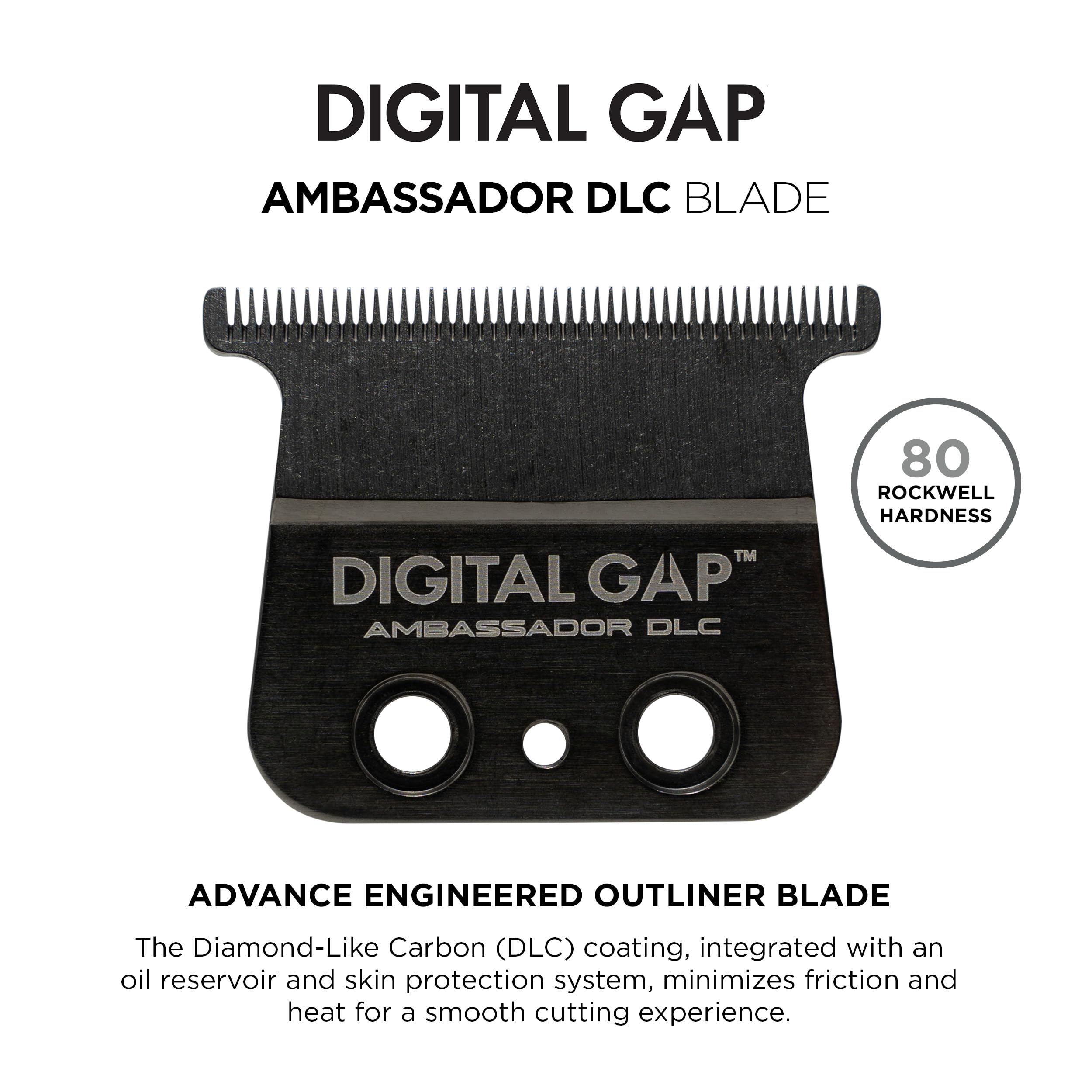 COCCO Digital Gap Ambassador DLC Trimmer Blade - ADGT-DLC Replacement Blade for Hyper Veloce Pro & Veloce Pro Trimmers - Professional Hair Clipper Accessory for Barbers & Home Grooming