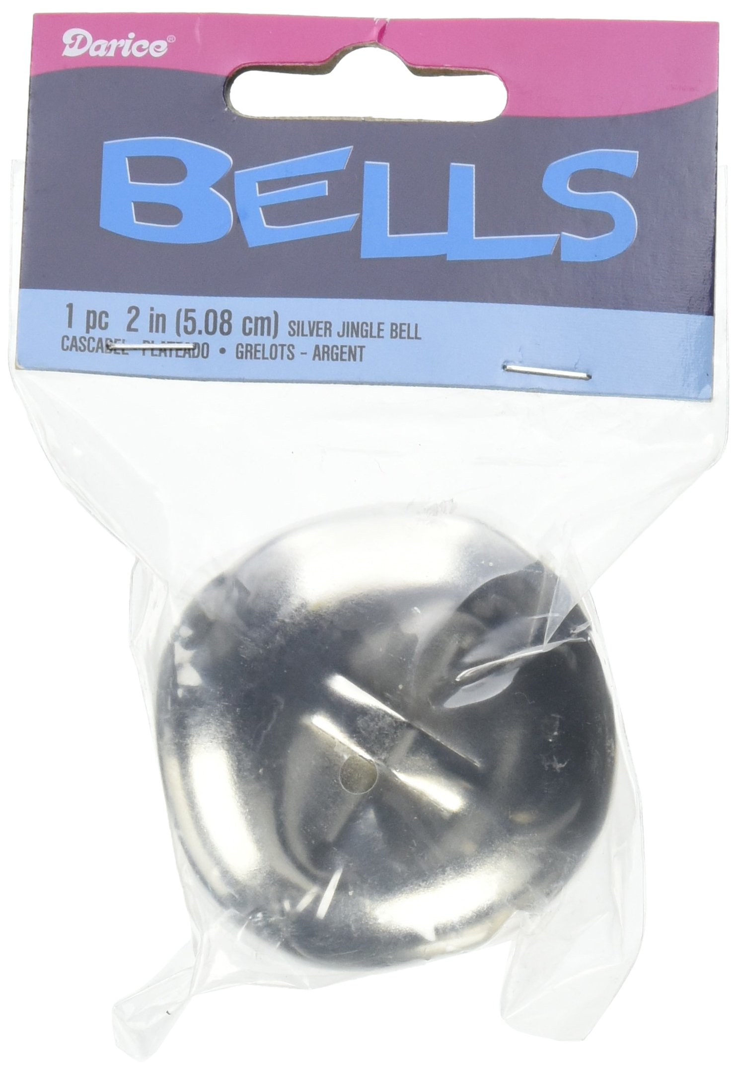 Darice 1-Pack Silver Jingle Bells (12mm) - Premium Craft Bells for DIY Christmas Ornaments, Holiday Decorations, Gift Wrapping & Costume Accessories