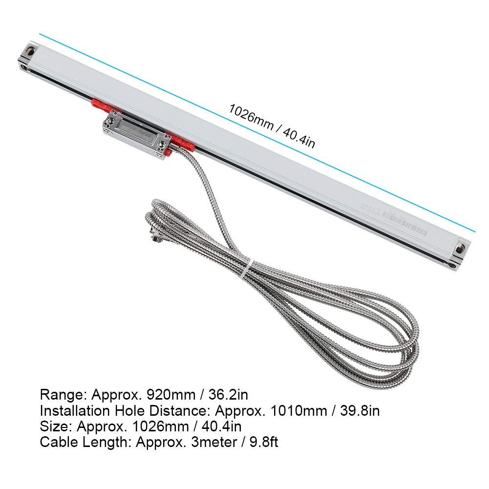 High Precision KA3005U 920mm Optical Linear Encoder for Lathe & Milling Machine | Digital Electronic Ruler with Grating Scale | CNC Machining, Metalworking & Industrial Measurement Tool