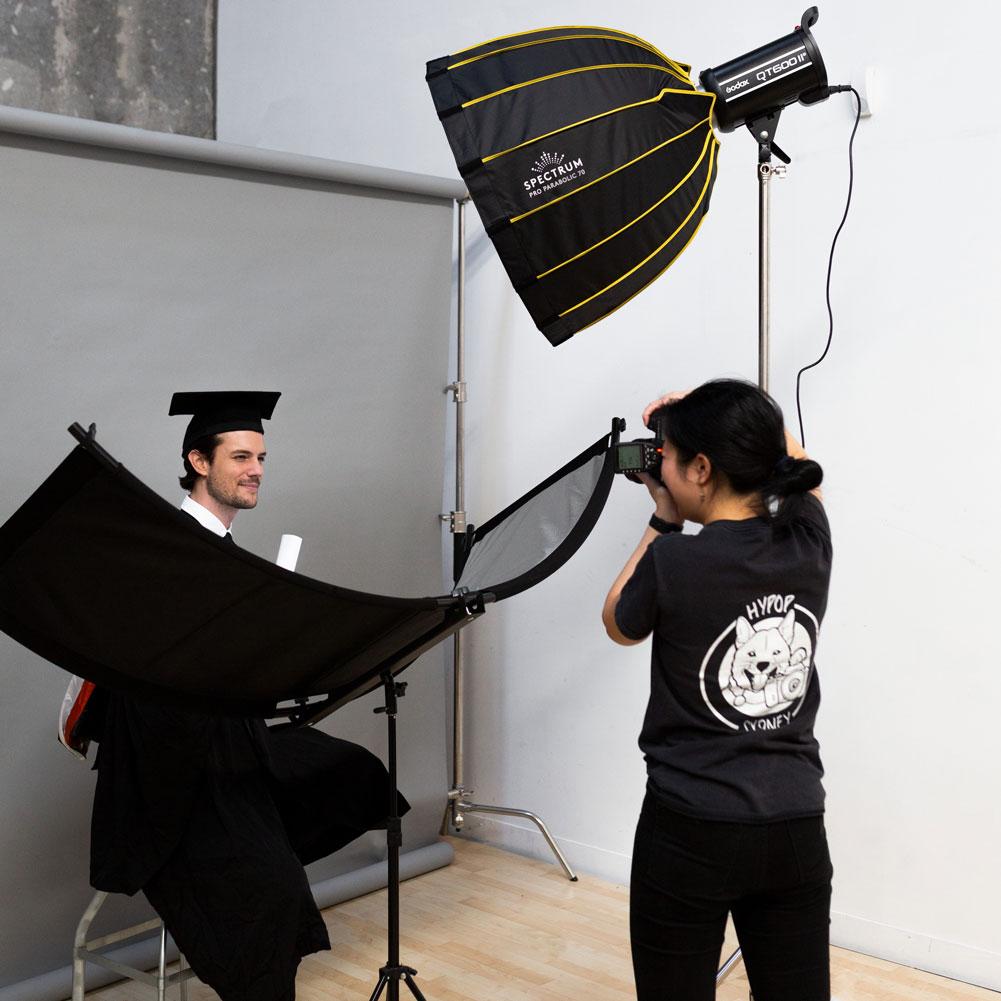 Curved Radiance Reflector Pro - Professional Portrait Photography Light Reflector for Studio & Outdoor Shots | Perfect for Headshots, Fashion Photography & YouTube Videos