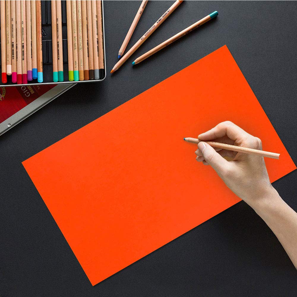 JAM PAPER Legal Size 65lb Cardstock - 8.5 x 14 Inches Coverstock Paper - 176 GSM Thick Paper - Orange Recycled Card Stock - 250 Sheets per Pack - Perfect for Business Cards, Invitations, Flyers and Craft Projects
