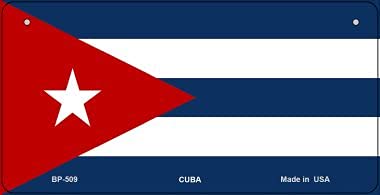 Cuba Flag Novelty Metal Bicycle License Plate BP-509 - Durable Bike Accessory for Motorcycles, Scooters & Vintage Bikes - Perfect for Patriotic Riders, Collectors & Cuban Pride Displays