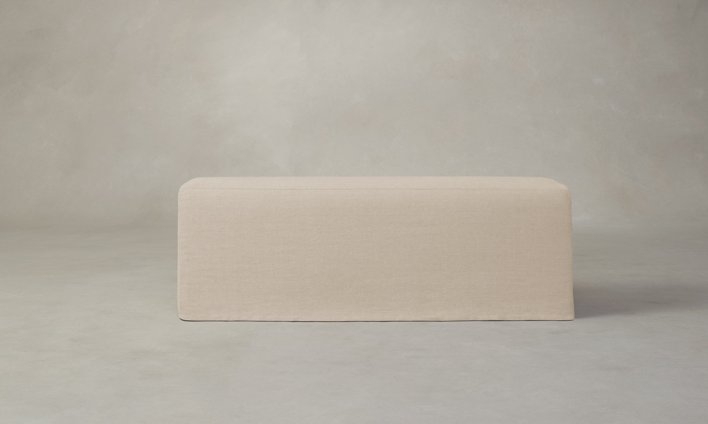 The Beacon Dining Bench - Heritage Belgian Linen Husk - Perfect for Farmhouse Kitchens, Dining Rooms & Rustic Home Decor