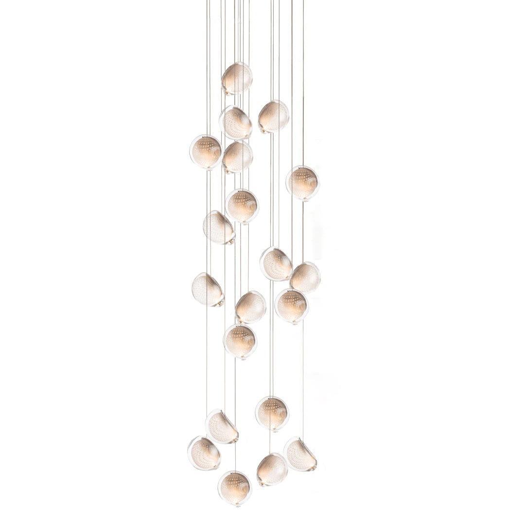 Modern Mesh Glass Pendant Light Fixture - Elegant Hanging Chandelier for Kitchen Island, Dining Room & Bedroom Decor