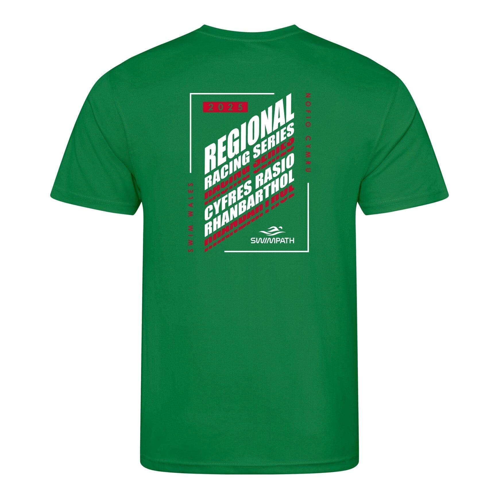 Swim Wales South East Regional Racing Series 2025 T-Shirt - Kelly Green - Comfortable Performance Swimwear for Competitions & Training