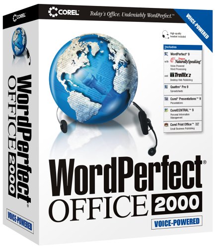 Corel WordPerfect Office 2000 Voice-Powered Edition - Spanish Language Software for Document Creation & Editing - Perfect for Business Professionals & Students