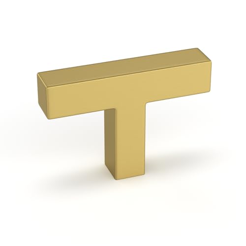Brushed Brass Square Knob