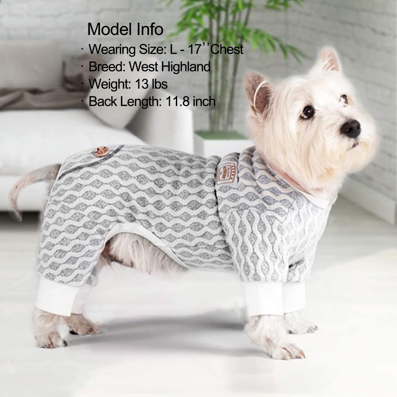KYEESE Large Dog Pajamas Onesie - Soft Cotton Dog Pajamas for Big Dogs, Comfortable Sleepwear for Pets - Perfect for Indoor Lounging, Winter Nights & Cuddling