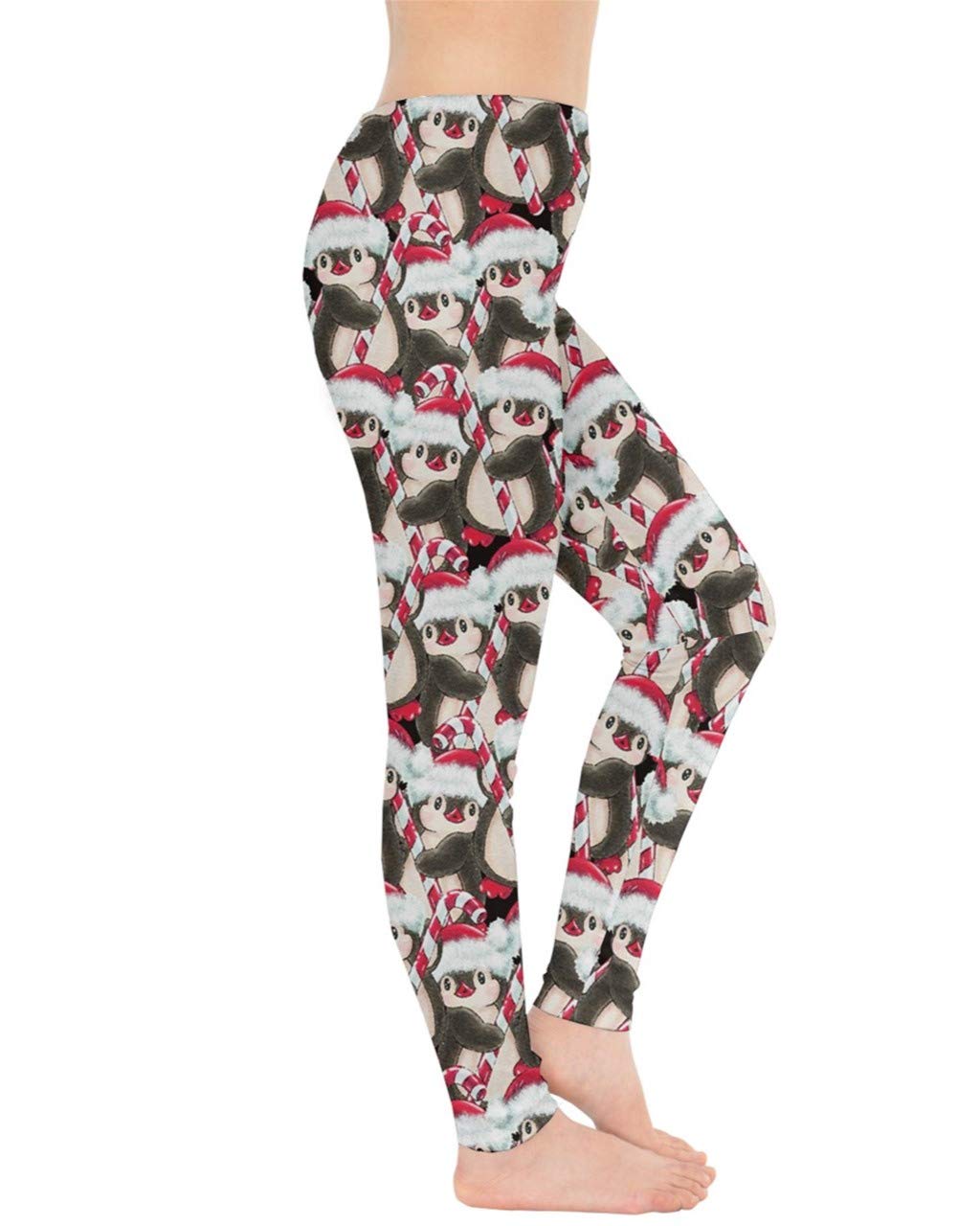 CowCow Women's Unique Animal Print Tights - Zebra, Bulldog & Birds Silhouette Pattern Stretch Leggings (XS-5XL) | Fashionable & Comfortable for Yoga, Workout & Daily Wear