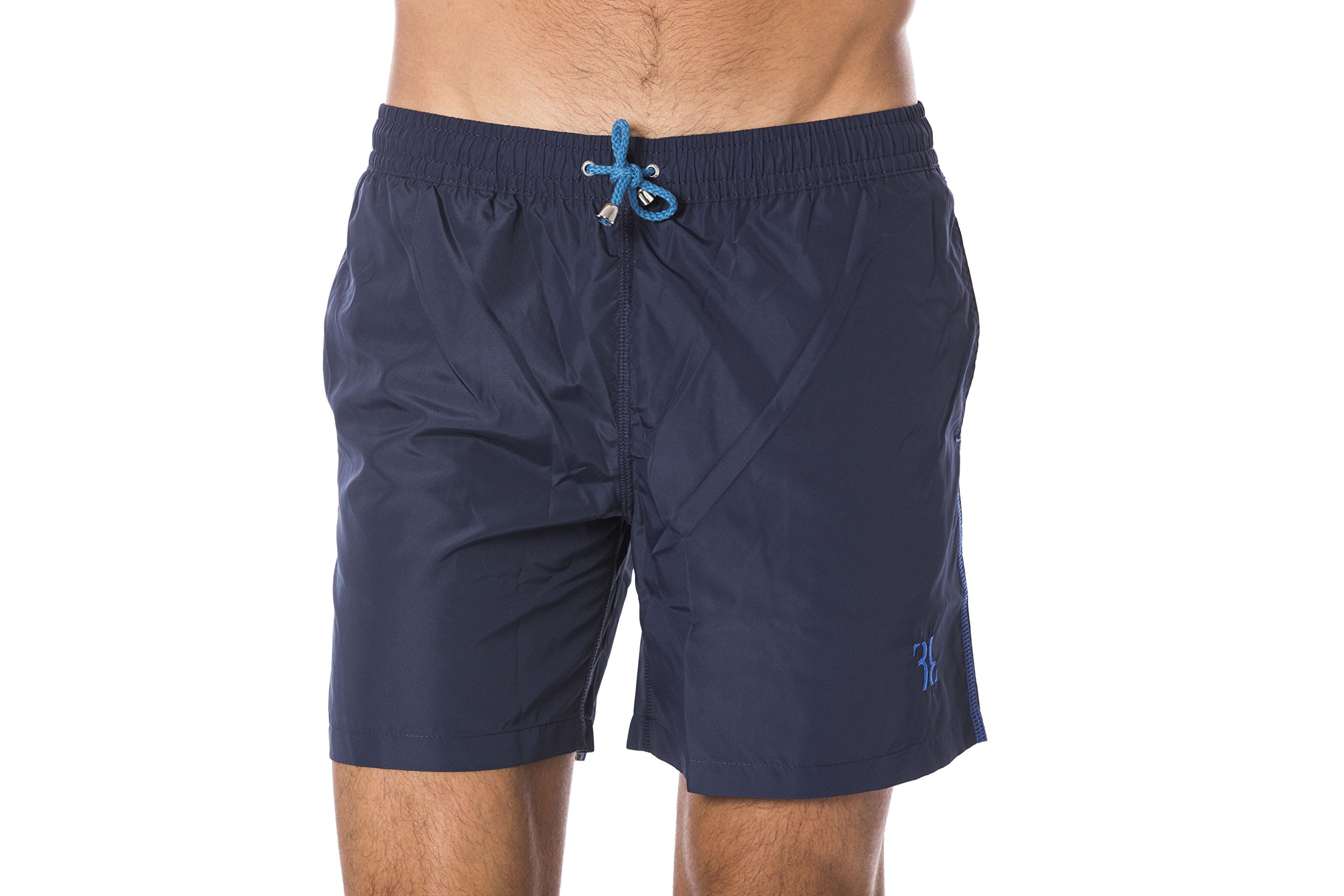 Billionaire Couture Men's Swim Trunks - Dark Blue Quick Dry Swimwear - 100% Original - Sizes XL & XXL - Perfect for Beach, Pool & Vacation