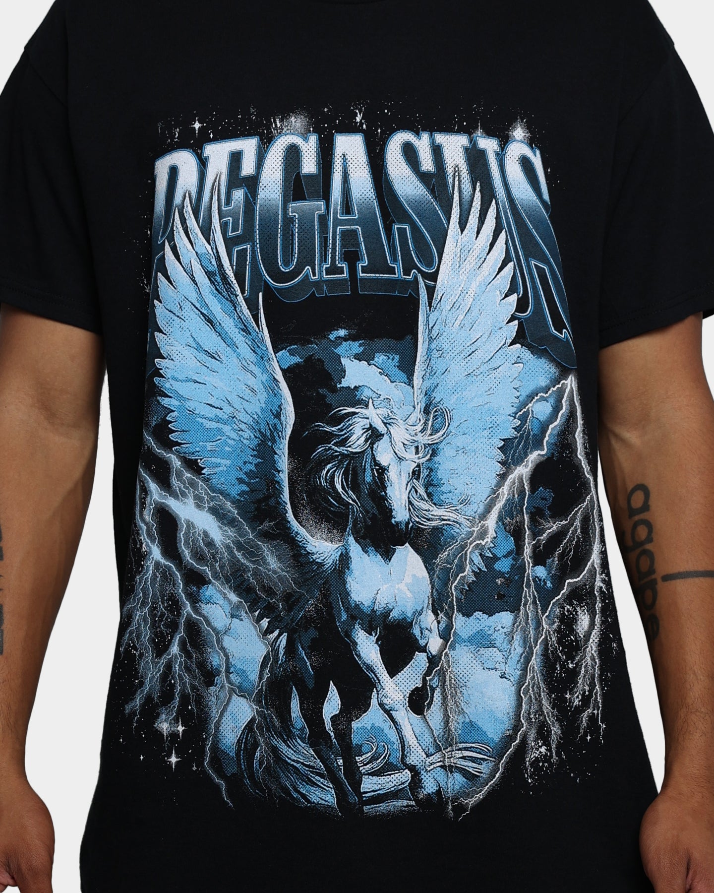 Vintage Pegasus Graphic T-Shirt for Men & Women - Soft Cotton Black Tee - Perfect for Casual Wear, Street Style & Retro Fashion