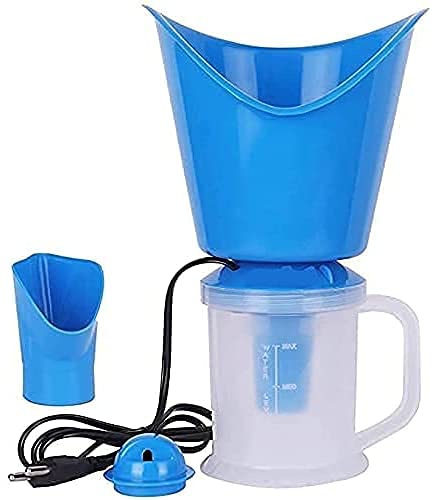 McMus 3-in-1 Steam Vaporizer for Cough & Nasal Congestion Relief - Electric Nose Steamer, Inhaler & Facial Vaporizer Machine (Blue) - Perfect for Cold, Flu & Allergy Relief at Home or Travel