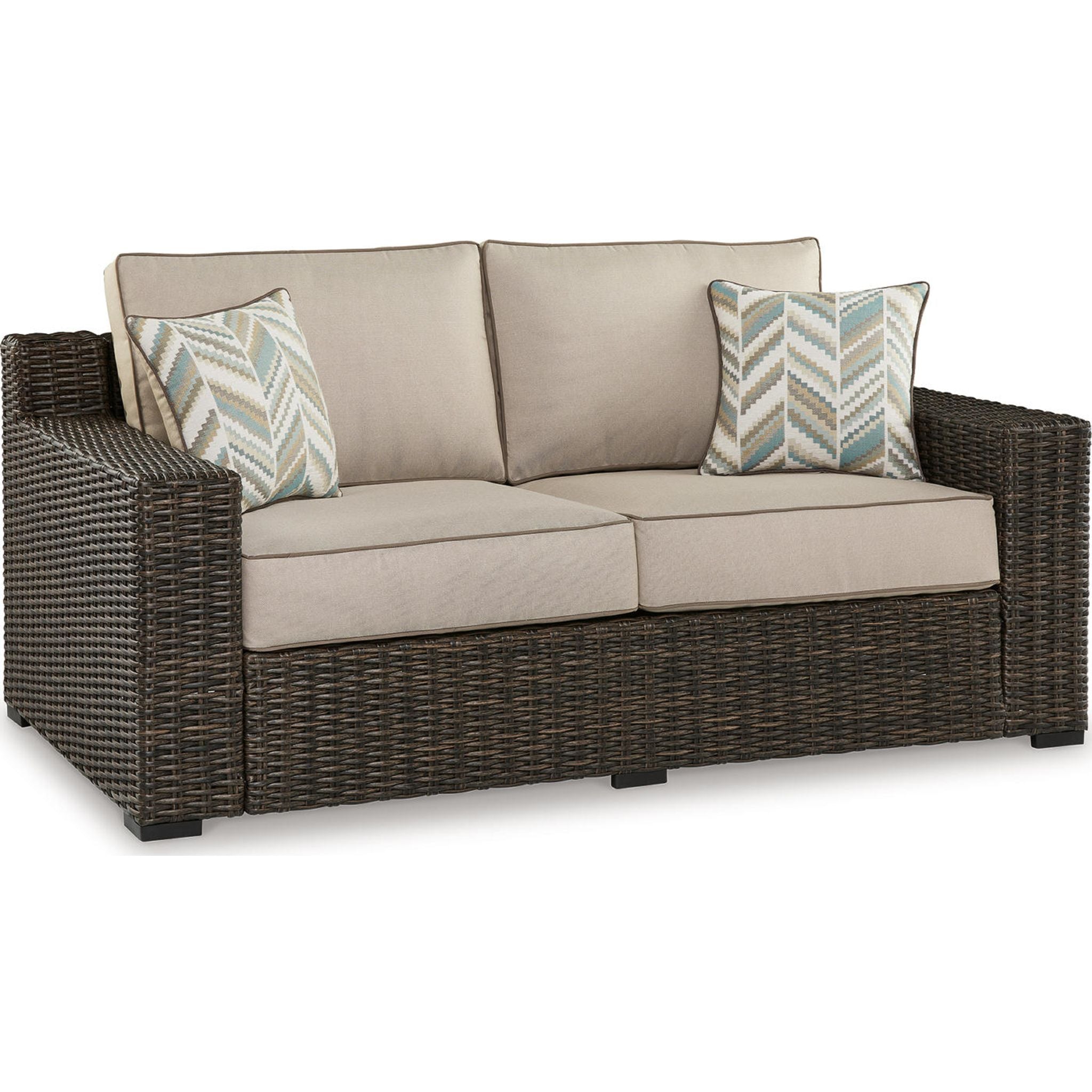 Coastline Bay Outdoor Loveseat with Weather-Resistant Cushions - Perfect for Patio, Garden, and Poolside Relaxation