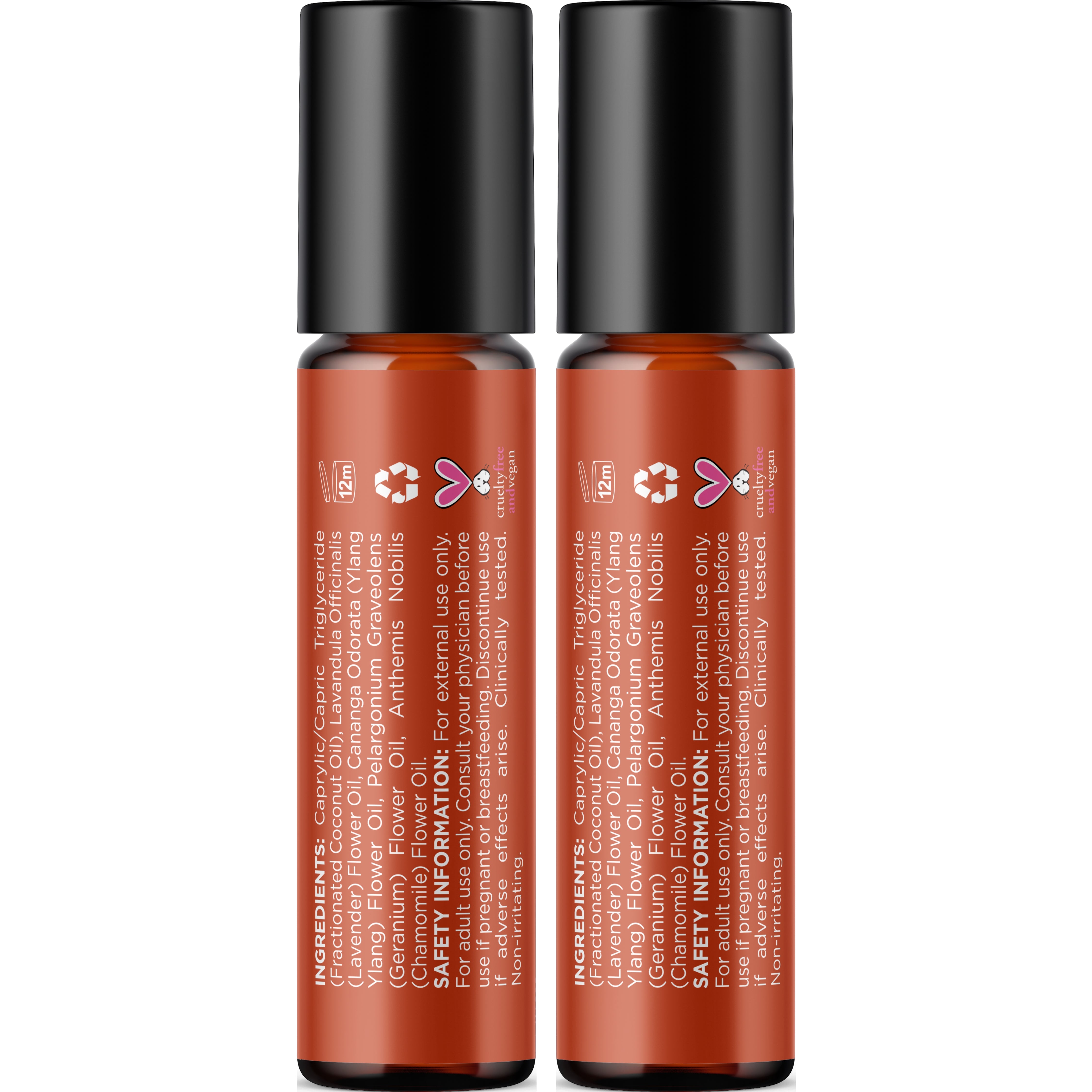 Relax Essential Oil Roll On - Lavender & Chamomile Blend for Stress Relief & Sleep Aid - Perfect for Aromatherapy, Massage & Travel