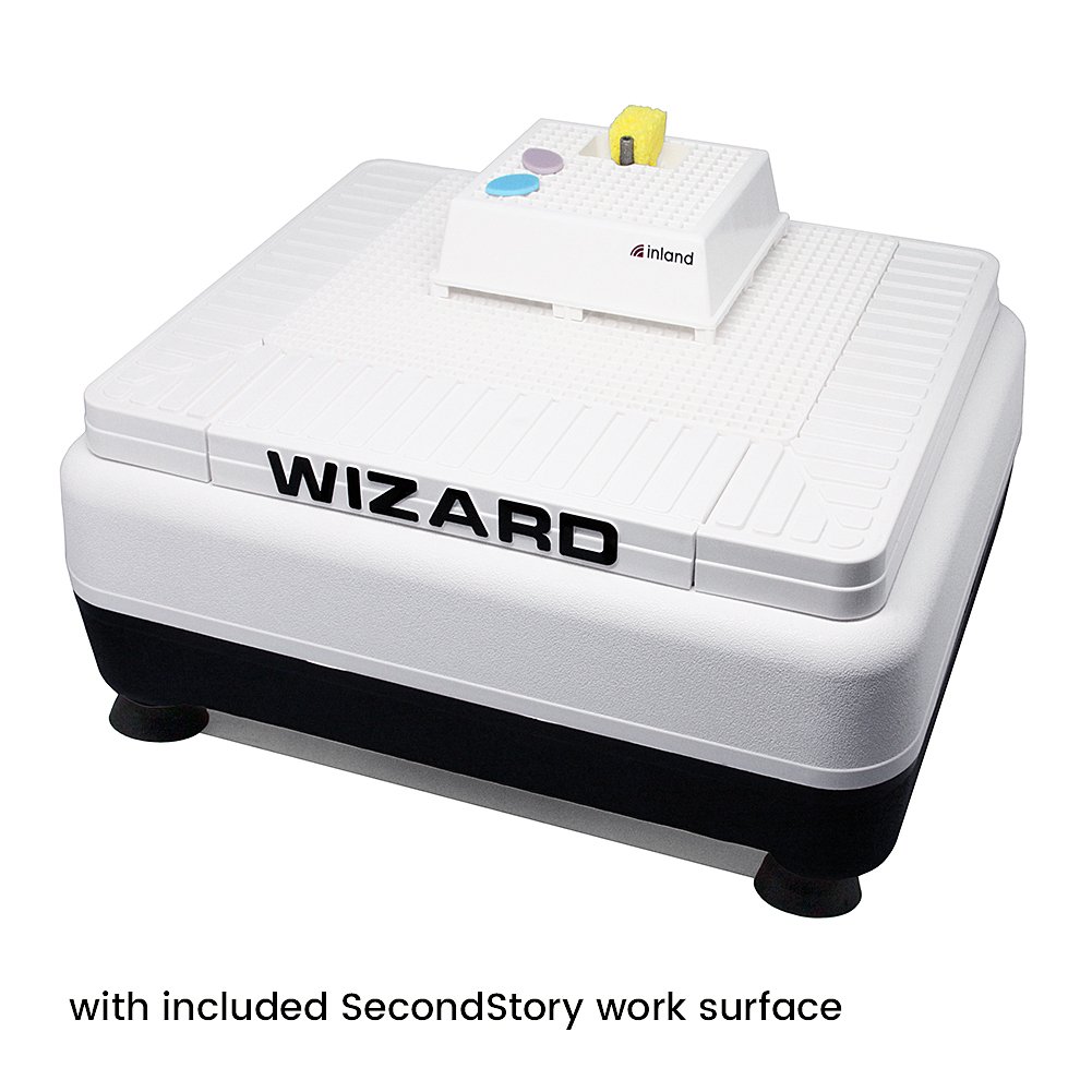 Wizard IV Glass Grinder by Inland Craft – Professional Stained Glass Grinding Machine with 2 Diamond Bits for Edging, Shaping & Drilling | Perfect for Mosaic Art, DIY Projects & Glasswork (Ideal for Artists & Hobbyists)