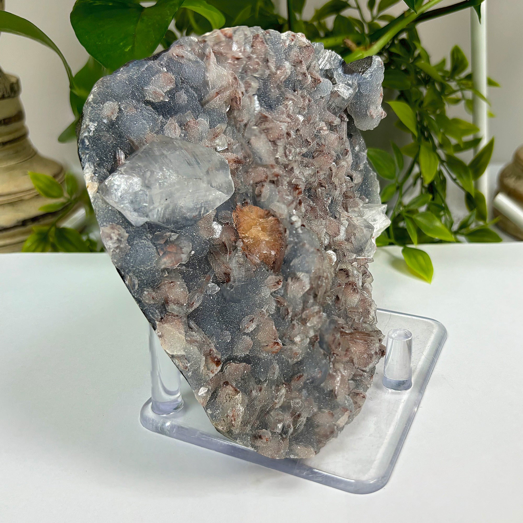 Natural Apophyllite Heulandite Stilbite Mineral Specimen - Raw Crystal Cluster for Healing, Meditation, Energy Work, Home Décor & Collectors | Perfect for Reiki, Feng Shui, Yoga Spaces & Crystal Collections