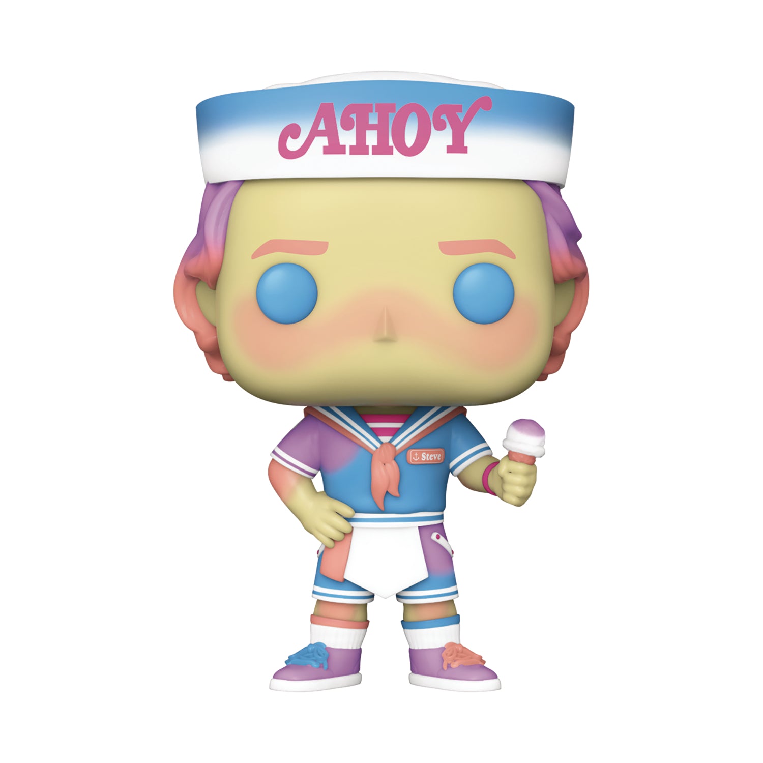 Stranger Things Steve Scoops Ahoy Costume - Official Netflix Merchandise for Halloween Cosplay & TV Show Fans