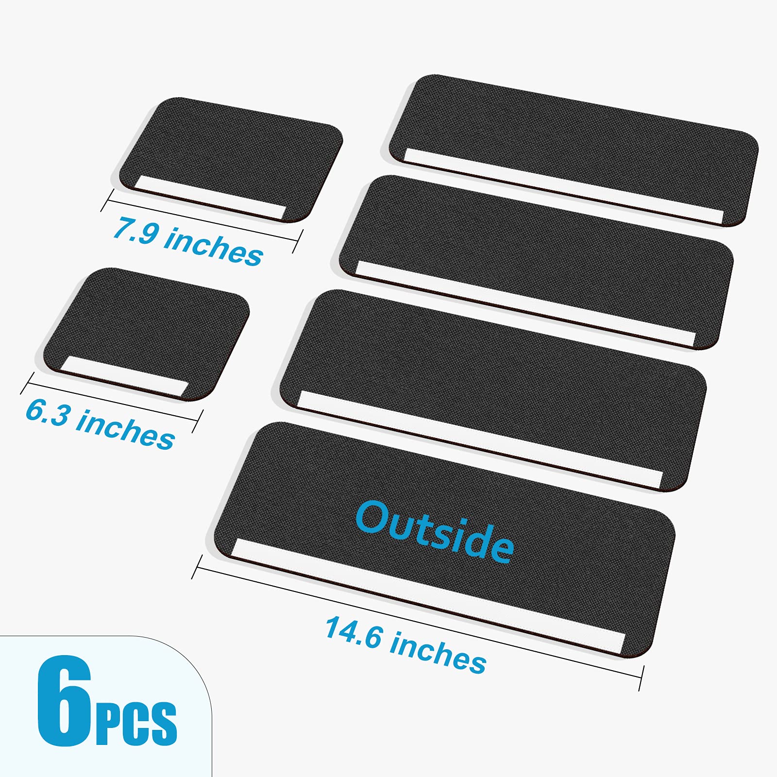 6-Pack Refrigerator Door Handle Covers - Washable & Trimmable Fridge Handle Protectors - Eliminate Dirty Handprints - Black Kitchen Decor Accessories - Perfect for Modern Kitchens & Busy Families