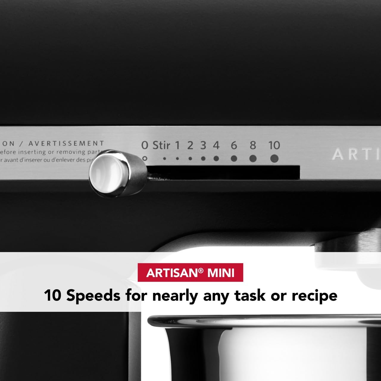 KitchenAid Artisan Mini 3.5 Quart Tilt-Head Stand Mixer - KSM3316X - Black Matte | Compact Baking Mixer for Small Kitchens | Perfect for Cookies, Cakes & Dough