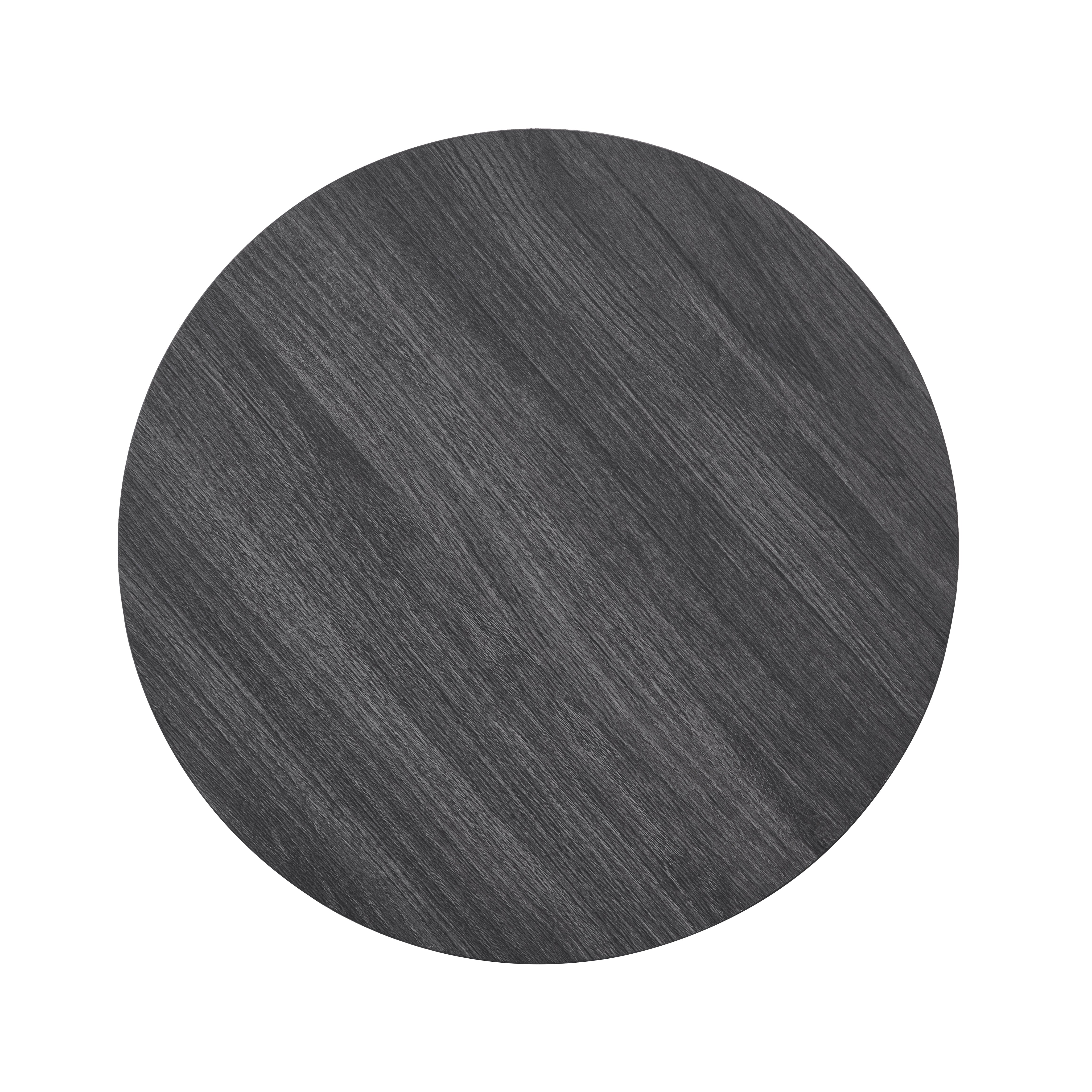 Roundhill Furniture Anze Contemporary Round Wood Shelf End Table - Modern Side Table for Living Room, Bedroom & Office - Perfect for Displaying Decor, Books & Plants