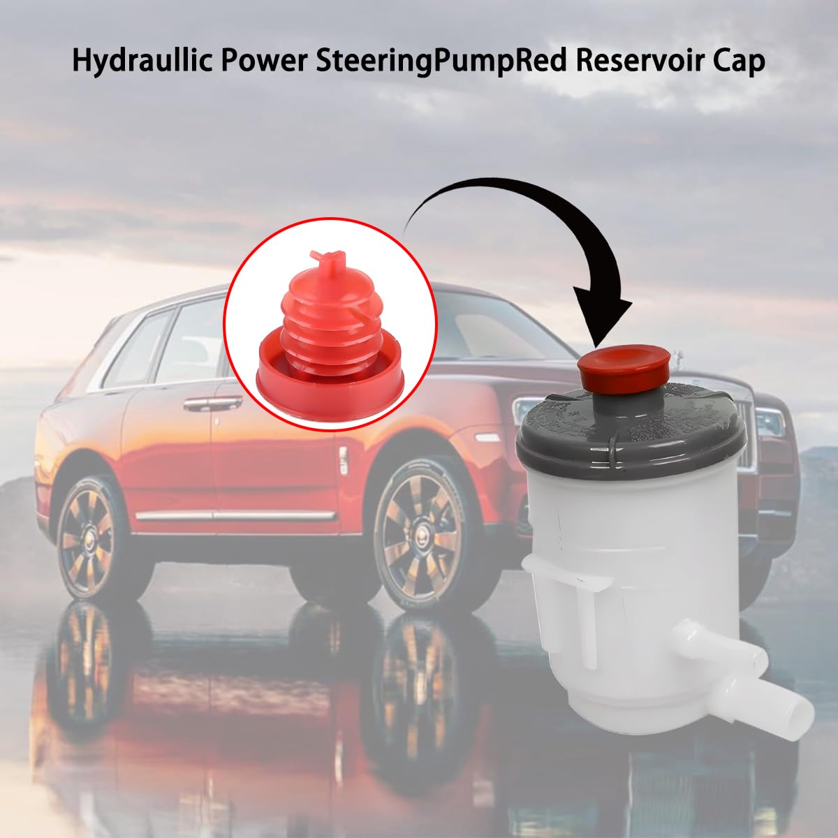 2PCS Universal Car Hydraulic Power Steering Pump Reservoir Cap Plug Cover - Compatible with Acura MDX, RDX, RL, RSX, TL, TSX & Honda CR-V - Durable Replacement Auto Parts for Leak Prevention & Engine Protection - Perfect for DIY Car Maintenance & Repair