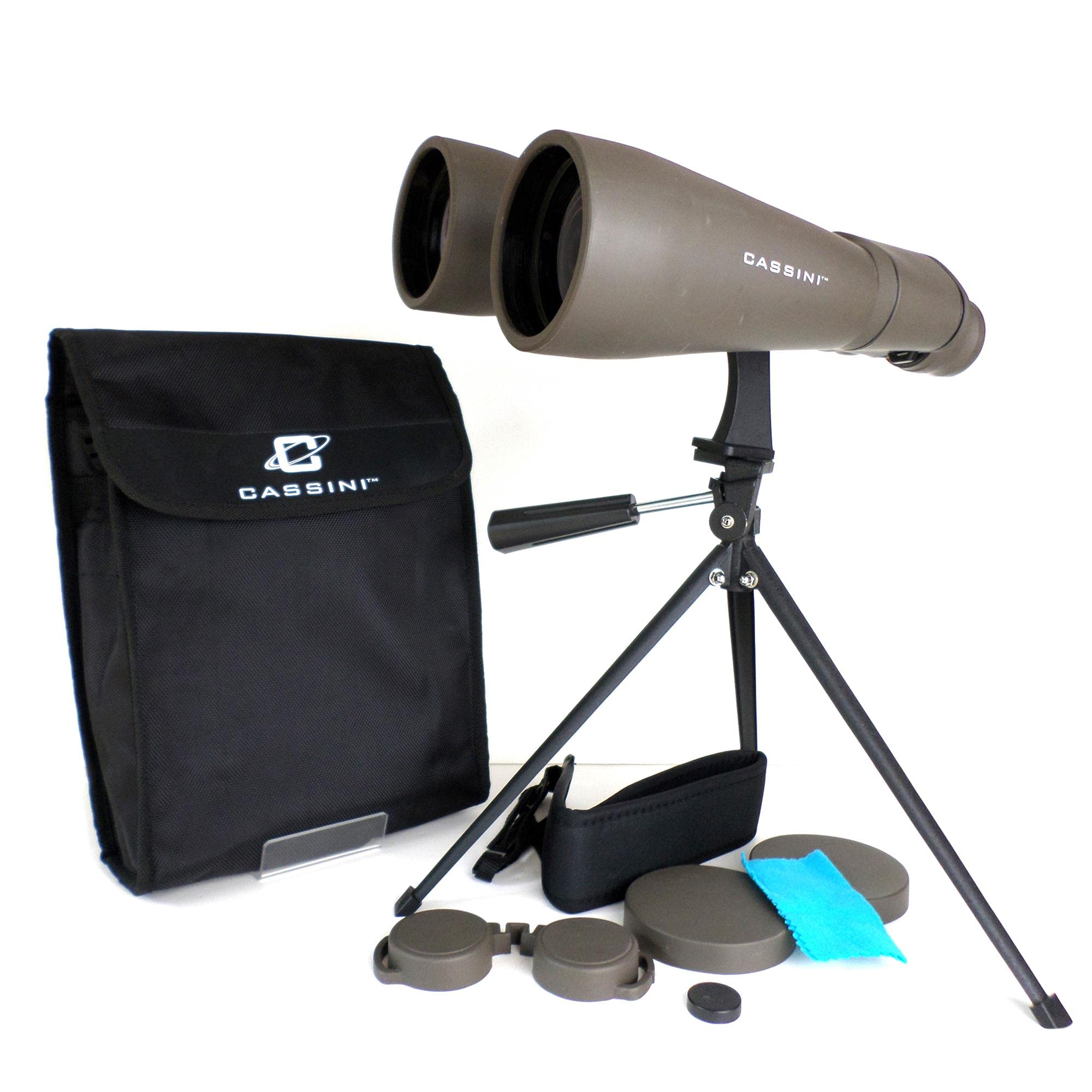 Cassini 15x70mm Astronomy Binoculars with Tripod Stand, Carrying Case & Smartphone Adapter - Perfect for Stargazing, Bird Watching & Long Distance Observation