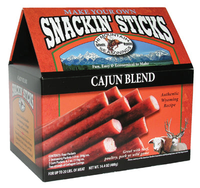 Cajun Blend Snack Stick Seasoning - Authentic Spicy Flavor for Jerky, Sausage & Meat Snacks | Perfect for Camping, Hiking & Outdoor Adventures