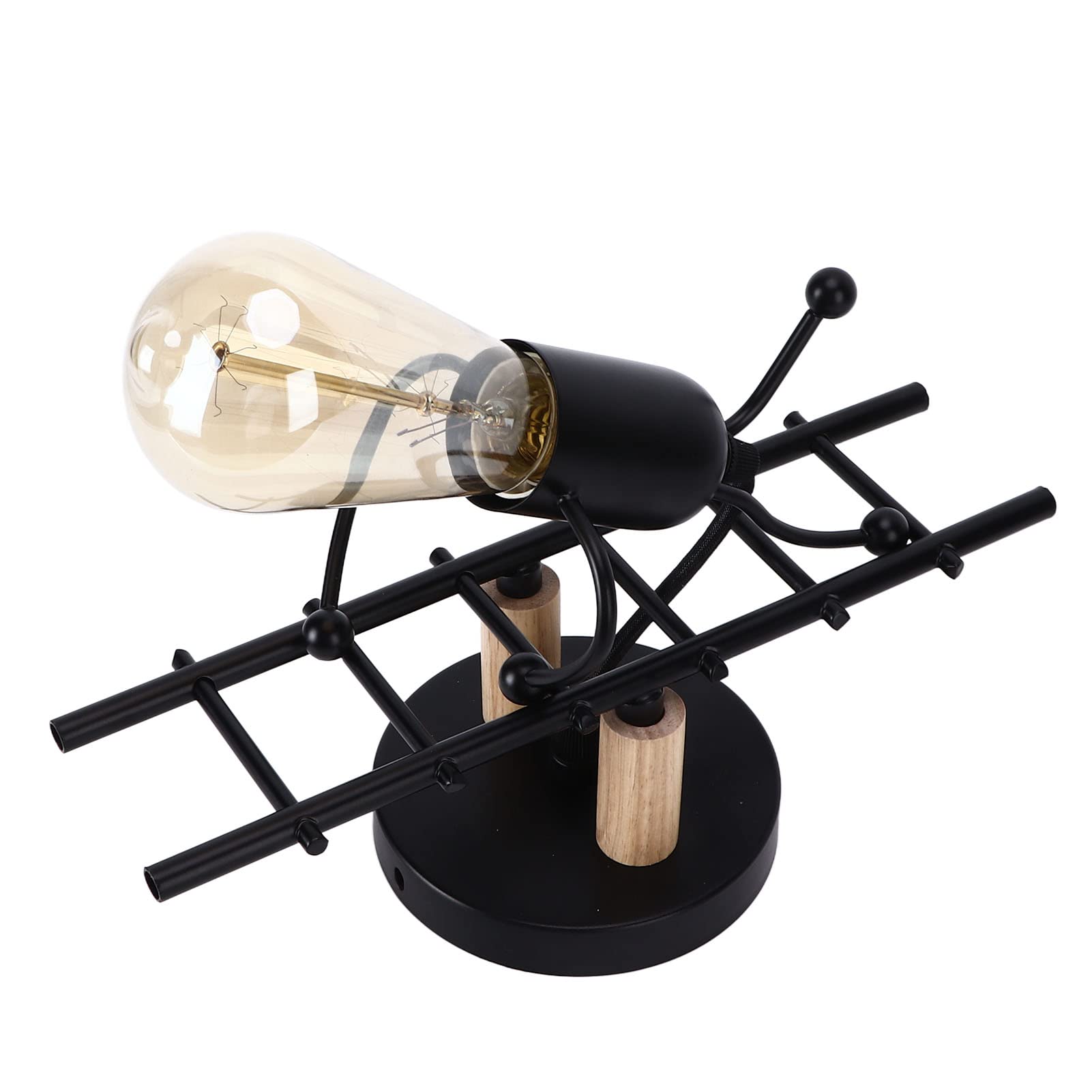 Shanrya Black Corridor Wall Lamp - Exquisite Handcrafted Durable Wall Light Fixture with Unique Design, Easy Installation for Bedroom, Hotel, Cafe Lighting Decor - Perfect for Ambient Lighting in Hallways, Entryways and Cozy Spaces