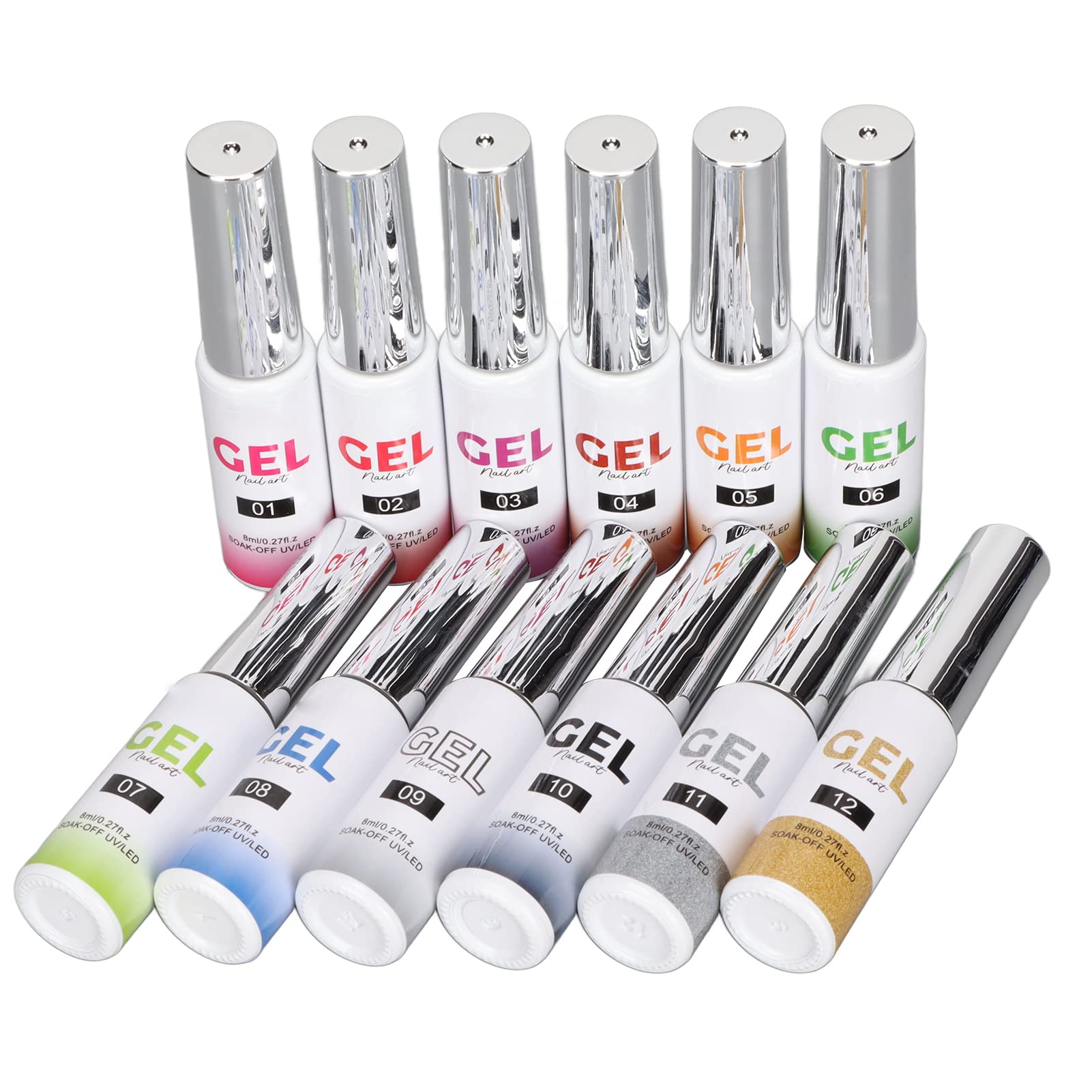 Professional Gel Nail Art Eyeliner Kit - Shiny Long-Lasting Nail Design Set for DIY Manicures | Perfect for Home Salon, Parties & Special Occasions