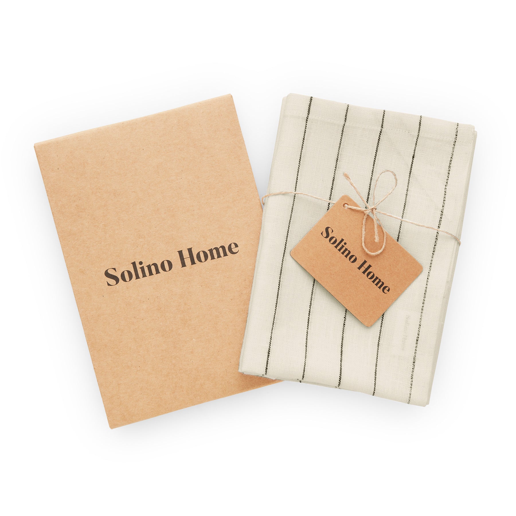 Premium Pinstripe Kitchen Towels Set of 2 - Absorbent Cotton Dish Towels for Drying Dishes & Cleaning - Perfect for Modern Kitchens & Housewarming Gifts