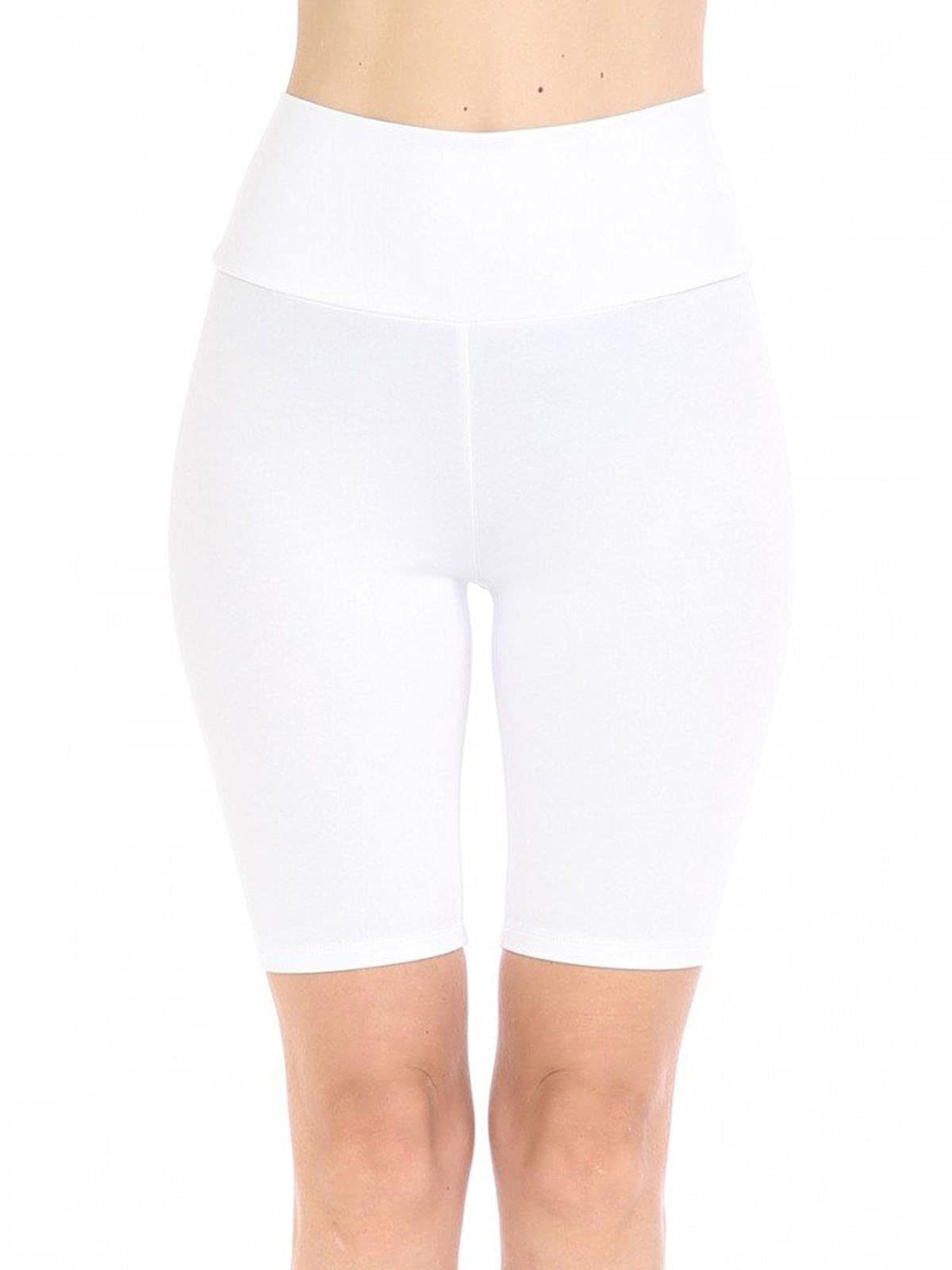 FashionMille Women's High Waist Yoga Leggings & Bike Shorts - Workout Athletic Knit Pants for Gym, Running & Cycling