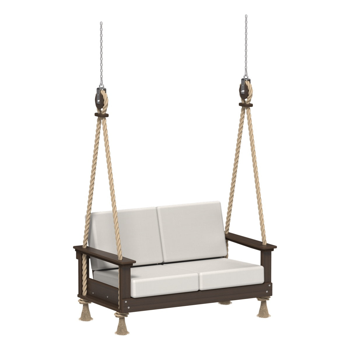 LuxCraft Lanai Deep Seating Loveseat Swing - Outdoor Patio Furniture for Relaxing in Garden, Porch or Backyard