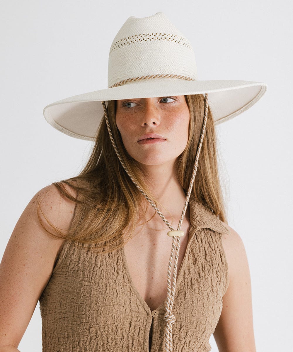 Opal Wide Brim Straw Sun Hat for Women - UV Protection Summer Beach Hat - Perfect for Outdoor, Vacation, and Gardening