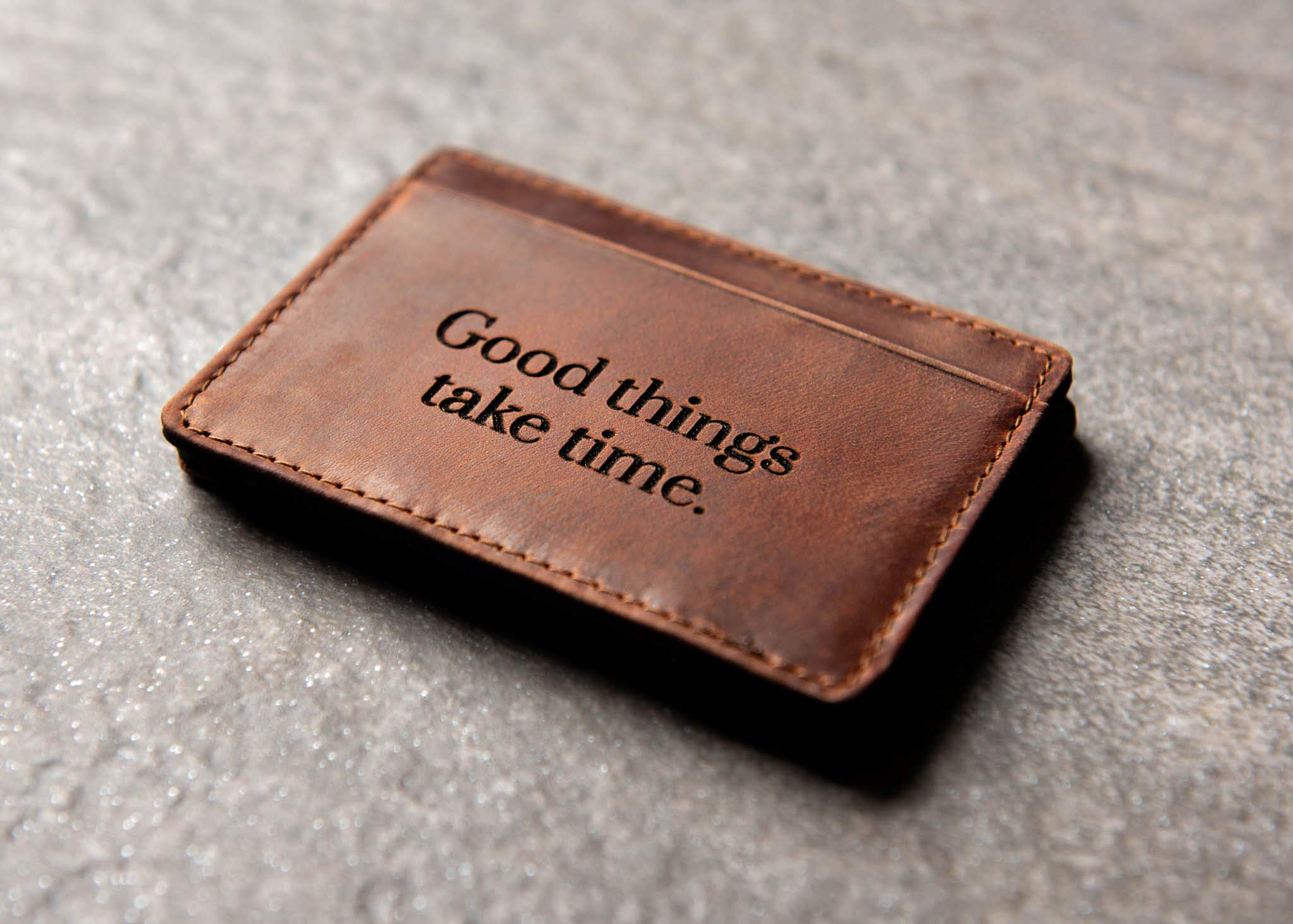 Left Coast Original Personalized Distressed Leather Flip Wallet - Handmade Genuine Leather Bifold Wallet for Men - Perfect for Everyday Carry, Travel & Gift Giving