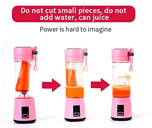 380ml Portable USB Rechargeable Juicer Blender - Multifunctional Smoothie Maker, Food Processor & Egg Whisk - Compact Travel Blender Cup for Home, Office & Gym - Perfect for Healthy Drinks, Baby Food & Protein Shakes