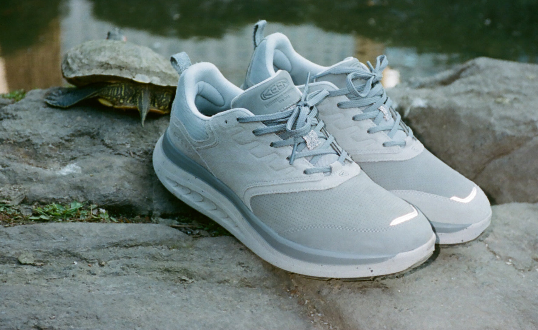**Men's WK400 Leather Walking Shoes by Engineered Garments – Alloy/Steel Grey | Comfortable & Durable for Casual Outings, Travel & Daily Wear**