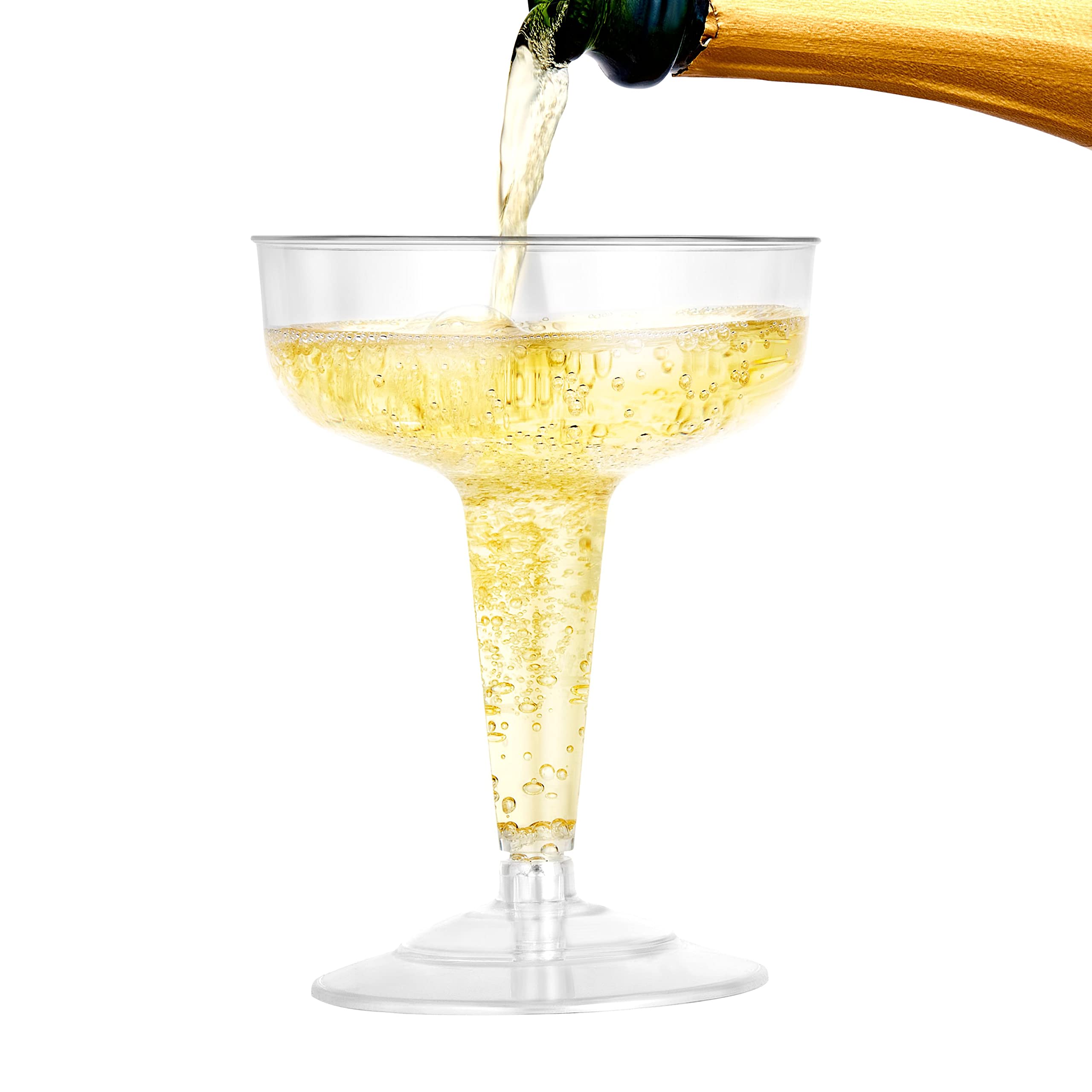 Premium 4oz Clear Plastic Champagne Flutes - Set of 20 - Shatterproof & Elegant Stemware for Wedding Receptions, Bridal Showers, Birthday Parties & Special Occasions - Ideal for Toasting, Celebrations & Cocktail Events