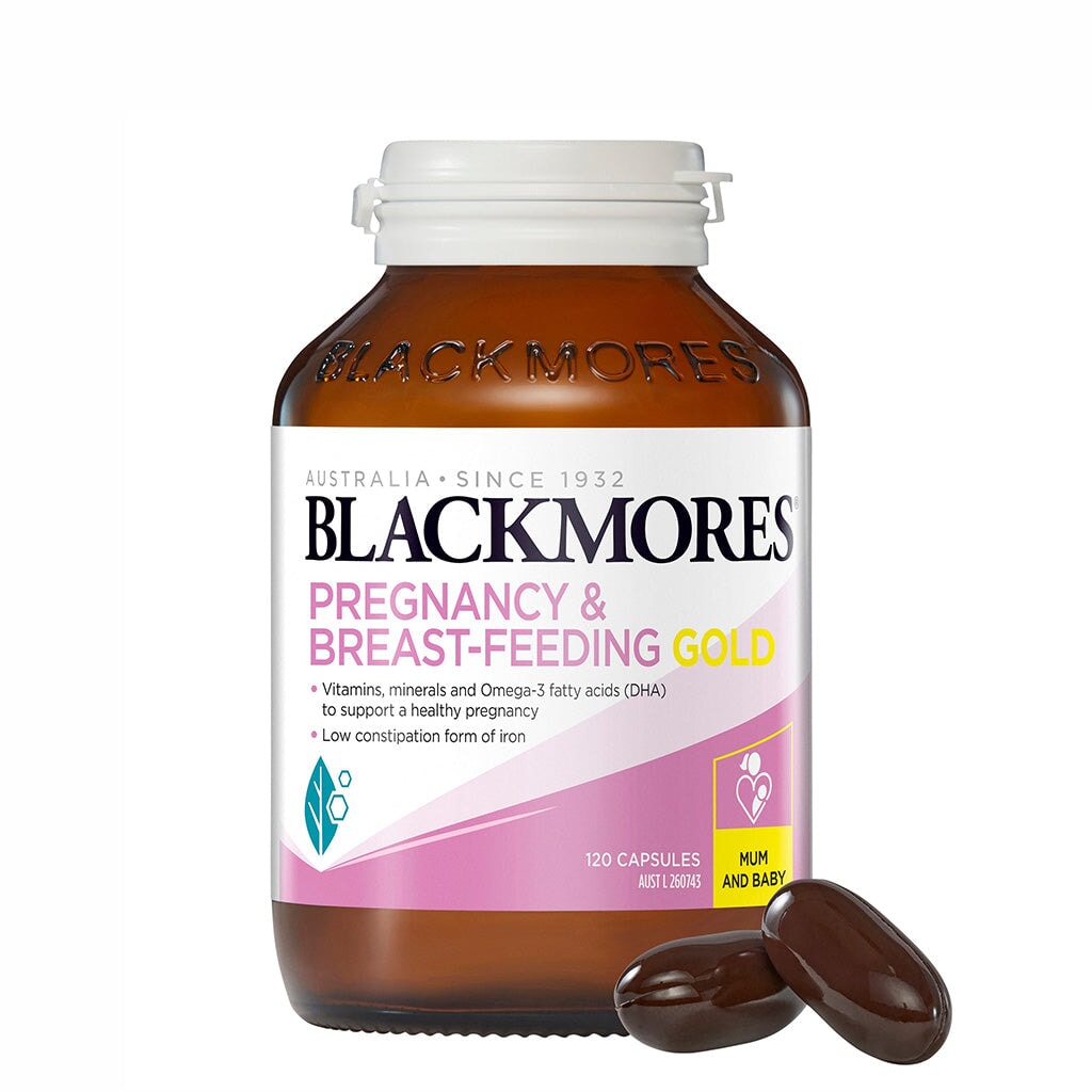 Blackmores Pregnancy & Breast Feeding Gold - Premium Multivitamin for Expecting & Nursing Mothers | Supports Maternal & Fetal Health | Ideal for Prenatal Care & Postpartum Wellness