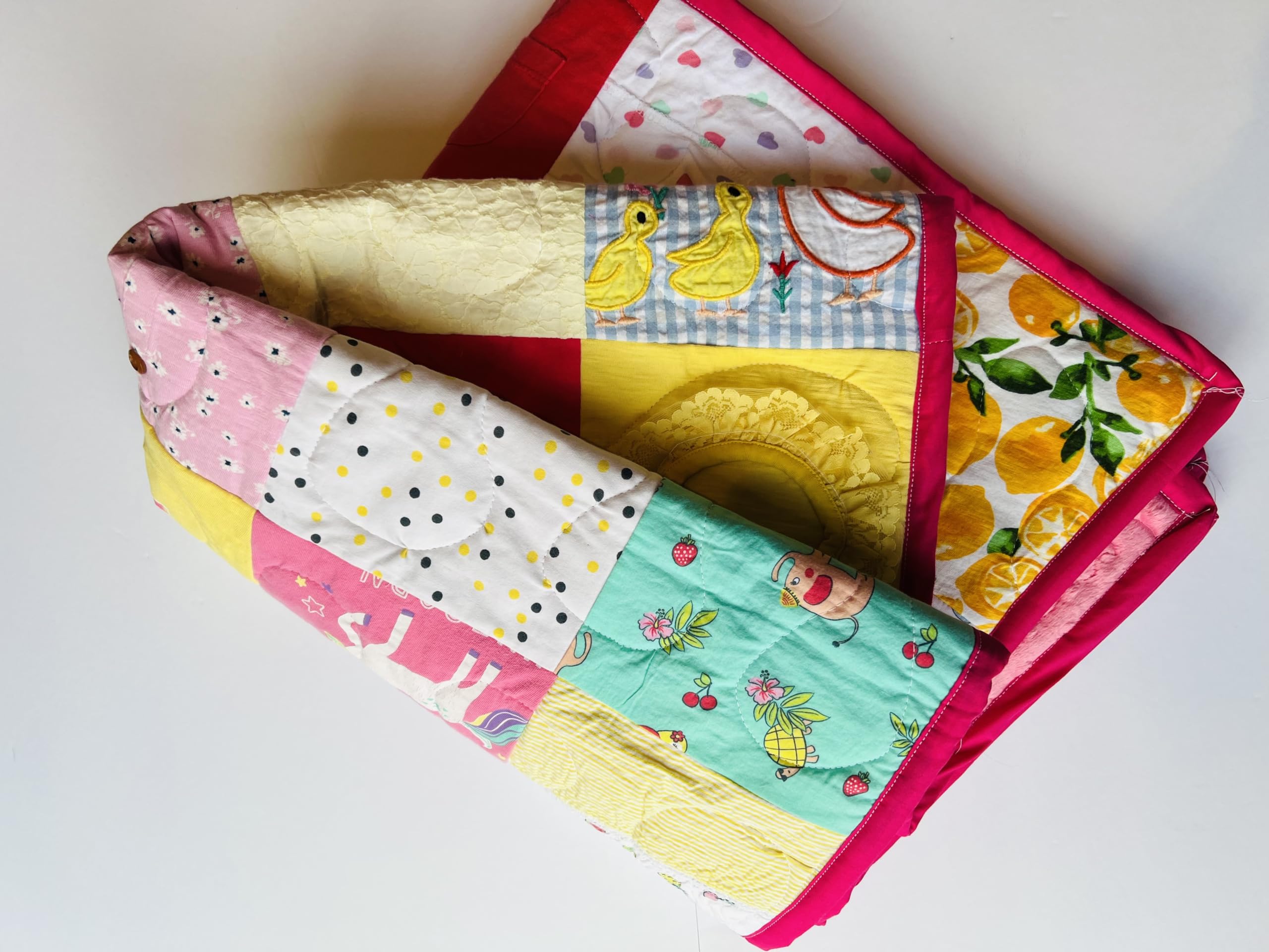 Custom Baby Keepsake Quilt - Handmade Memory Blanket from Baby Clothes | Personalized T-Shirt Quilt for Newborns & Toddlers | Unique Baby Shower Gift & Nursery Decor | Perfect for First Birthday, Christening & Family Heirlooms
