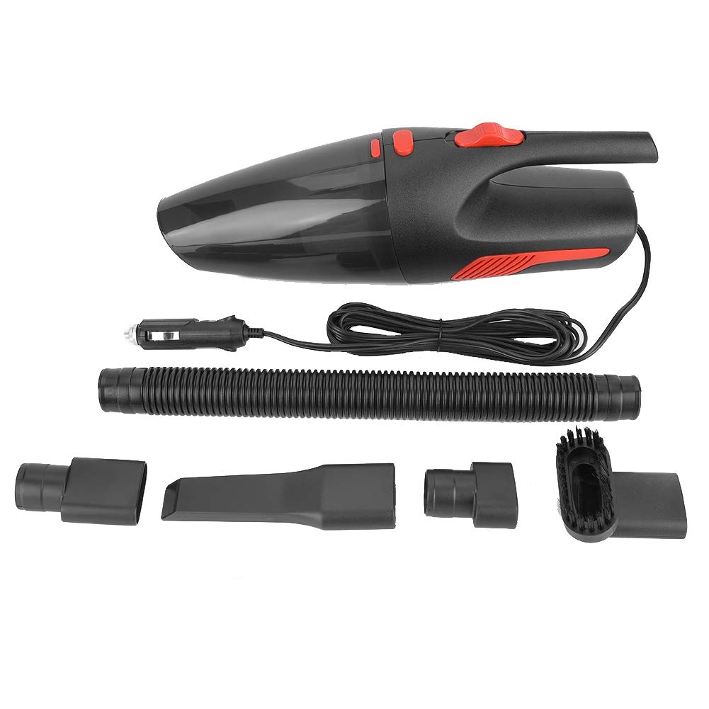 120W Handheld Car Vacuum Cleaner - 12V Wet and Dry Dual Use Vehicle Vacuum with ABS Suction - Portable Auto Cleaning Kit for Cars, Trucks & Boats (Black) | Perfect for Quick Spills, Pet Hair & Interior Detailing